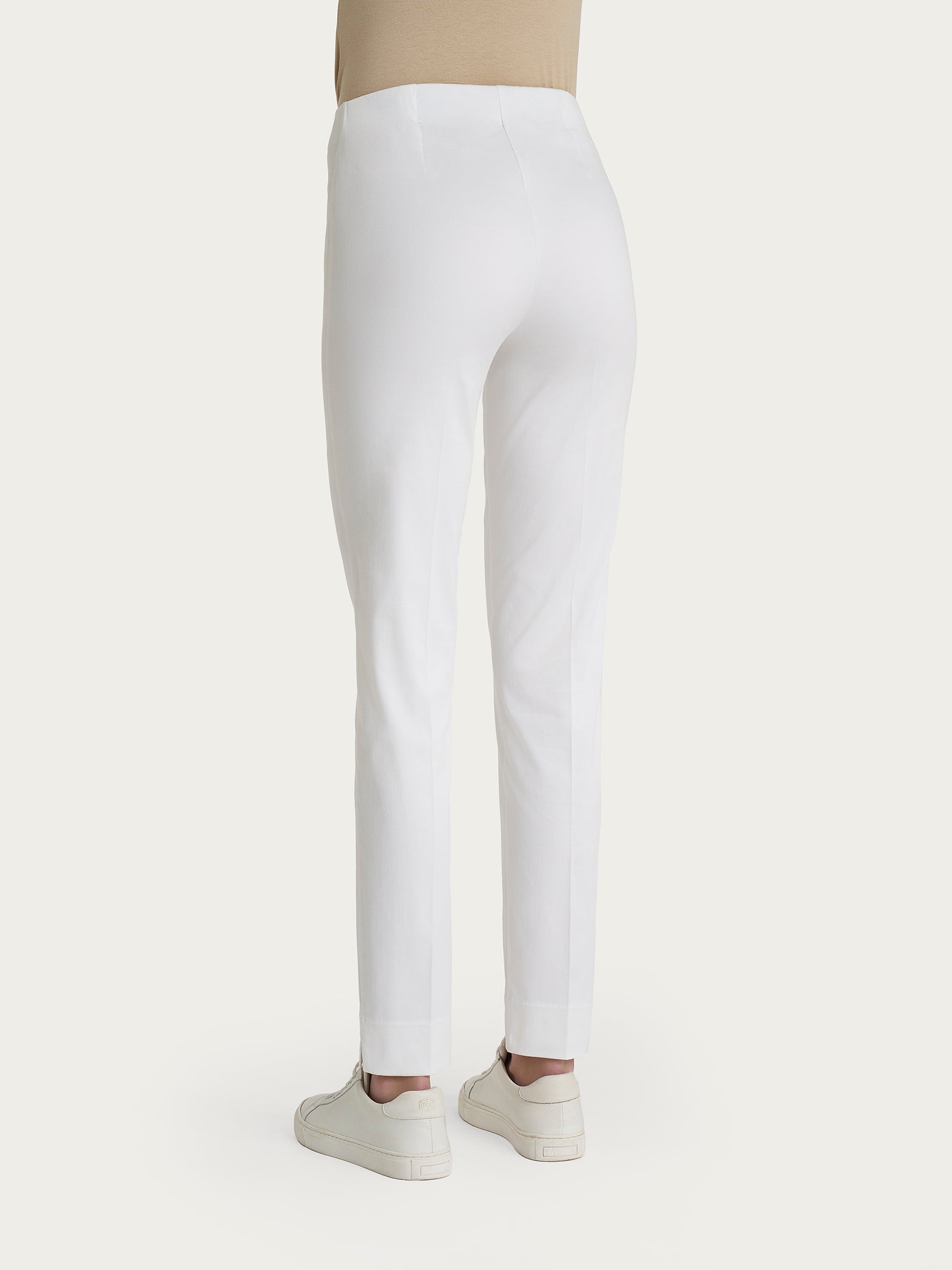 Ragno Satin Power Pantalone Sigaretta Skinny Bianco Cotone