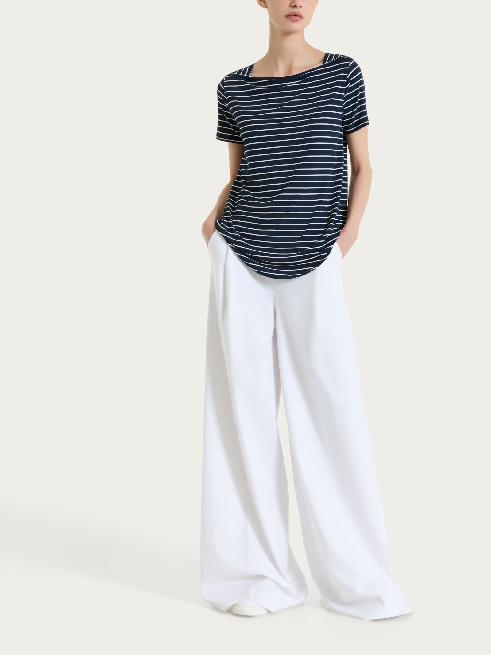 Ragno Summer Light maglietta righe barchetta fant bleu