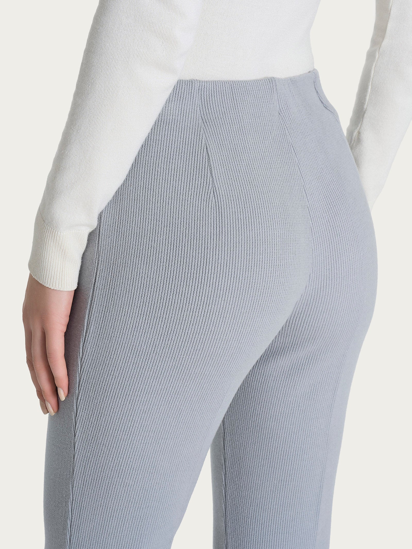 Ragno Velvet Pantalone Sigaretta con Spacchetti Ultimate Gray