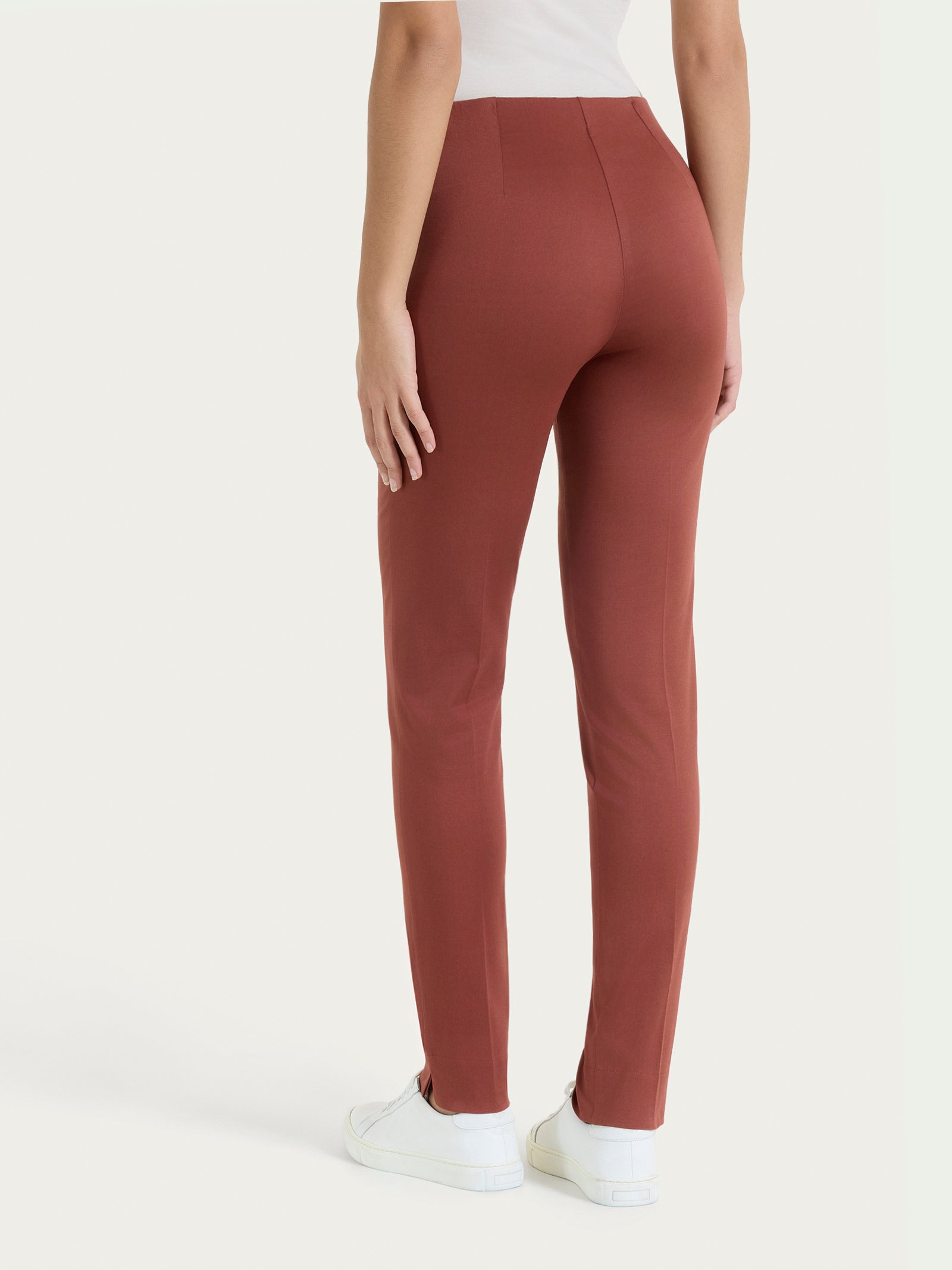 Ragno Satin Power Pantalone sigaretta mahogany satin elasticizzato