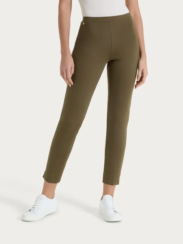 Ragno Compact Light Pantalone Capri Dark Olive Misto Cotone