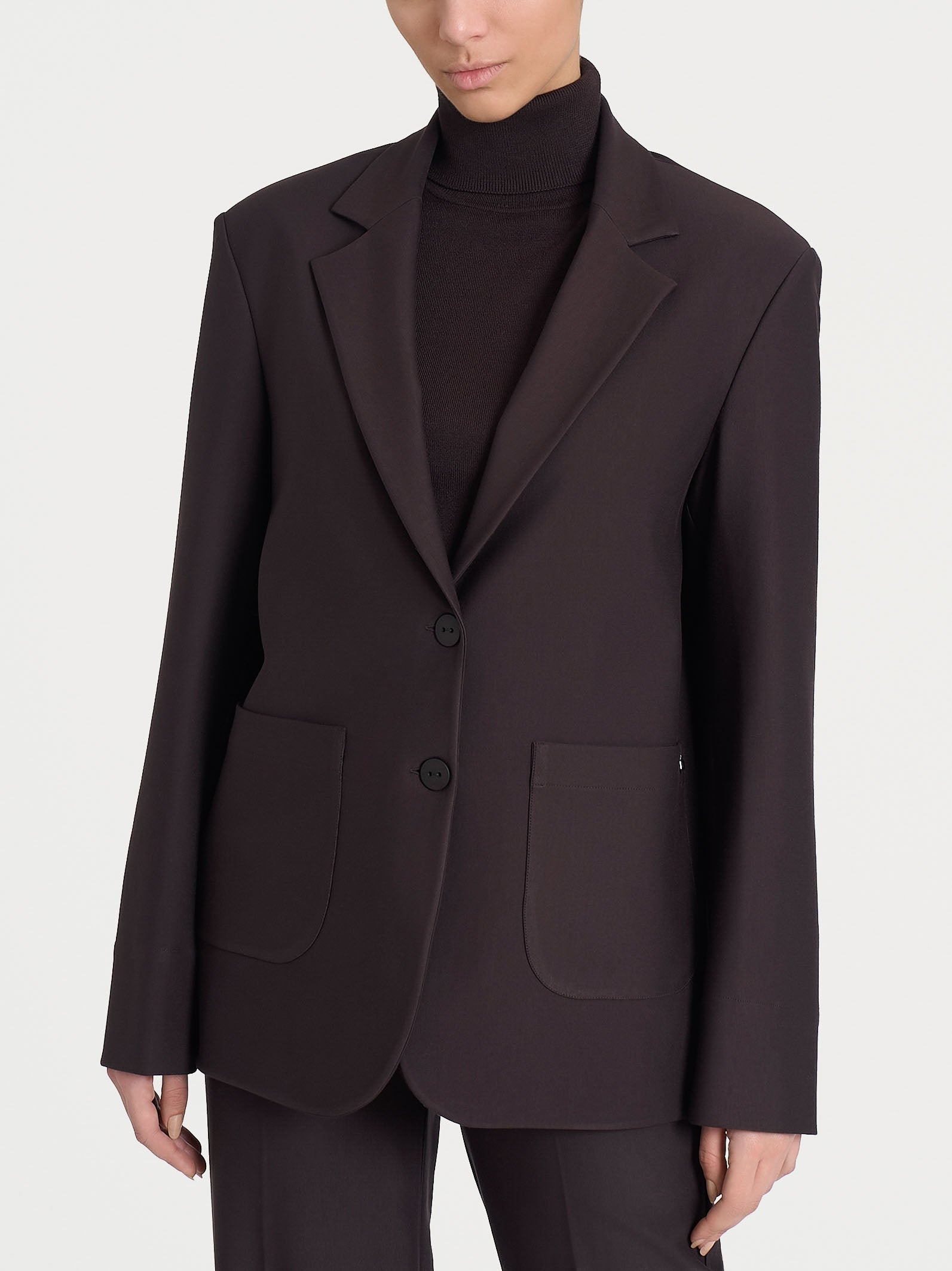 Ragno Compact Blazer Over Due Bottoni Chocolate Torte