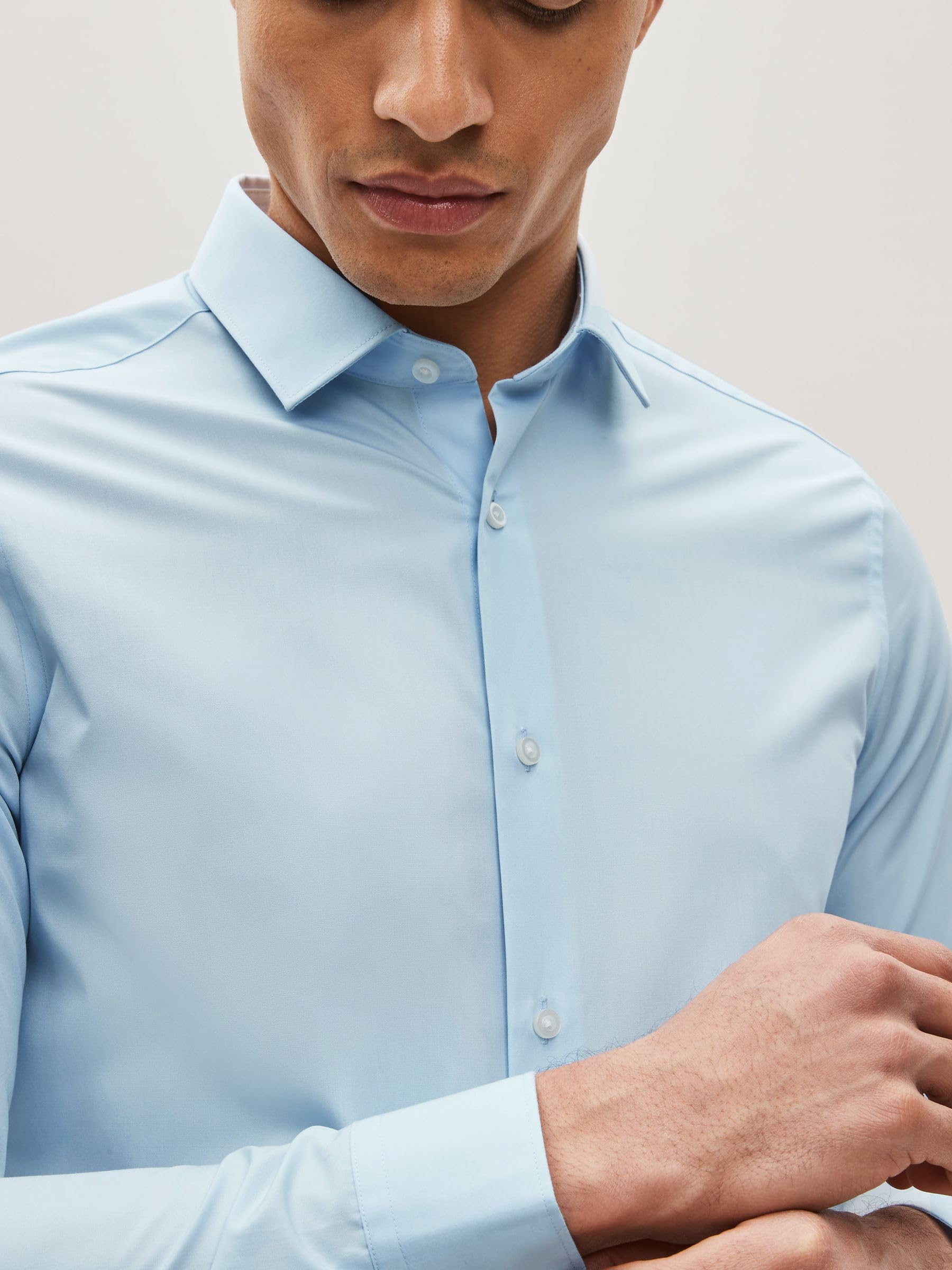 NEXT Camicia Easy-Care Skinny Uomo Taglia 41 Misto Cotone