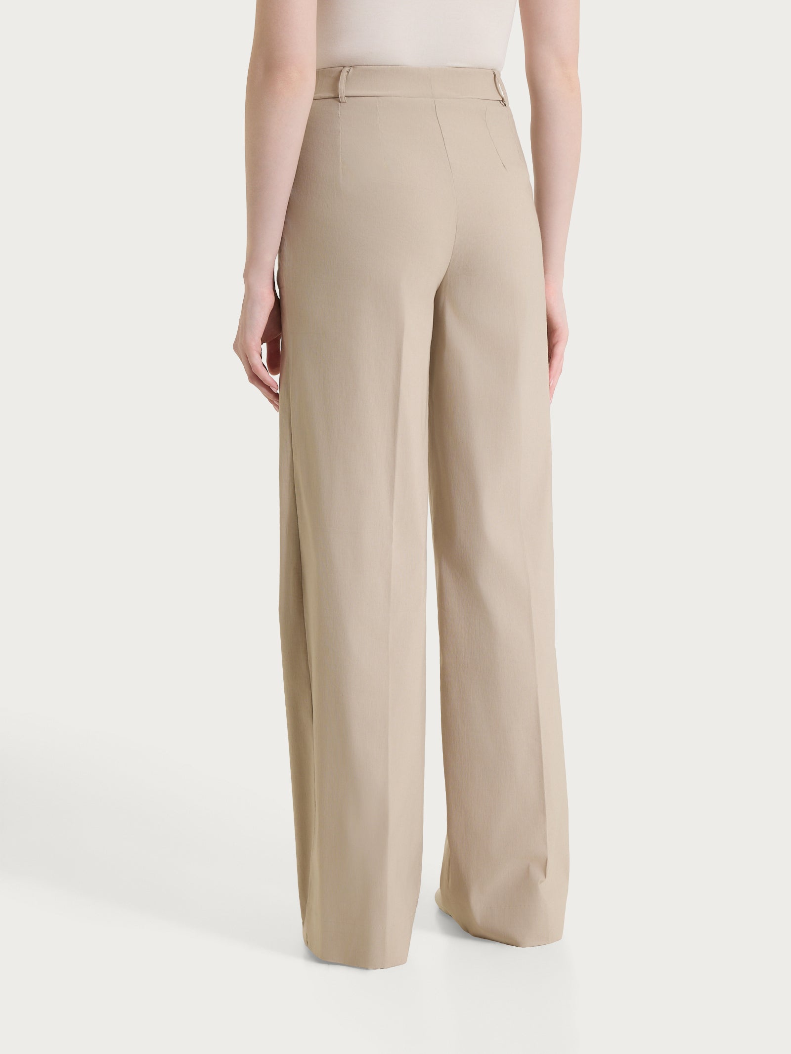 Ragno Linen Super Fresh pantalone palazzo crockery lino