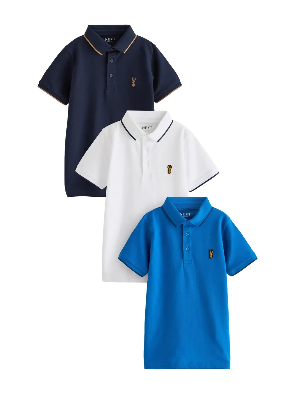 Next Ragazzo Polo Manica Corta 110 3 Pezzi Cotone