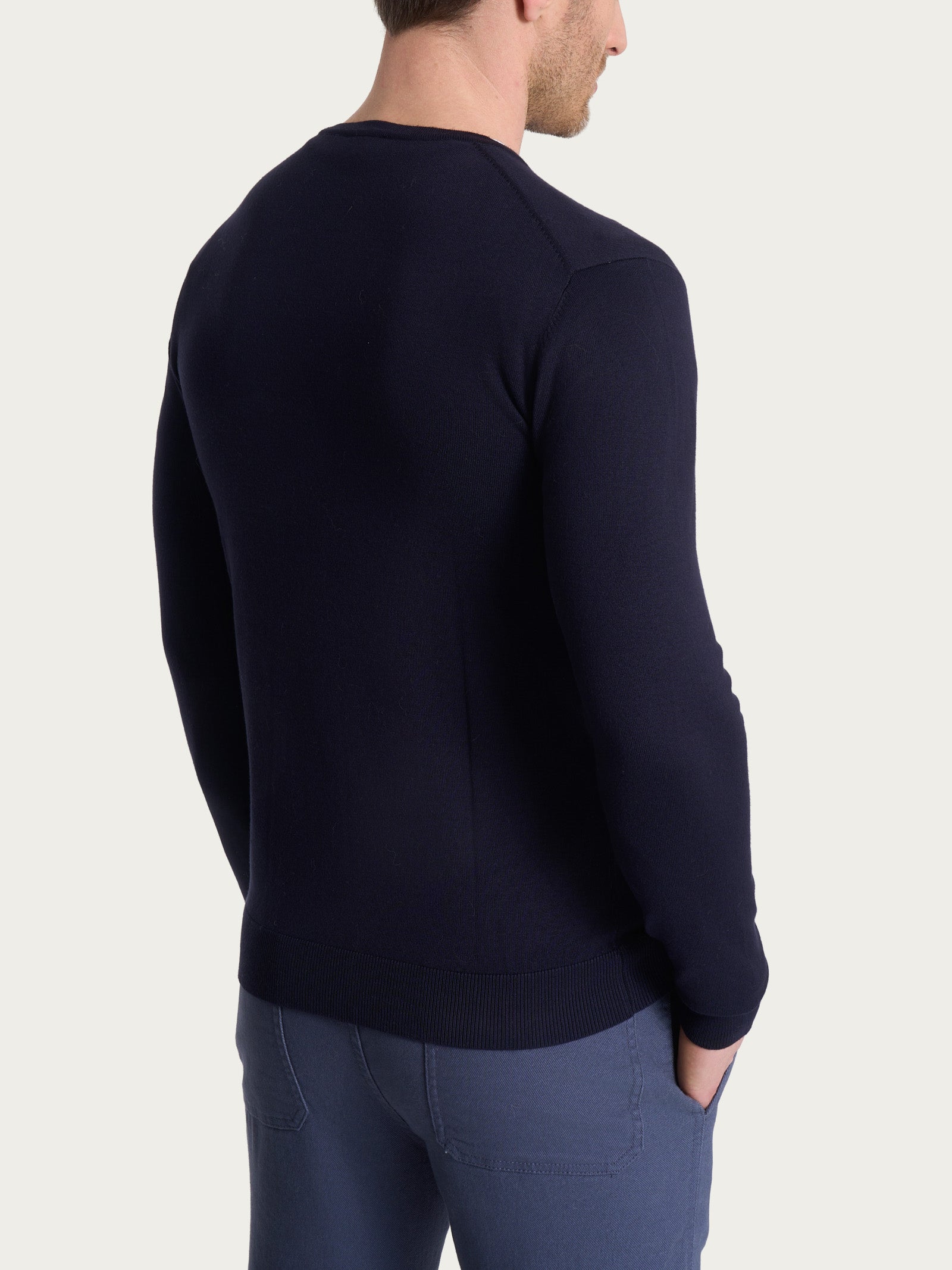 Ragno Four Seasons pull scollo a V Bleu uomo regular