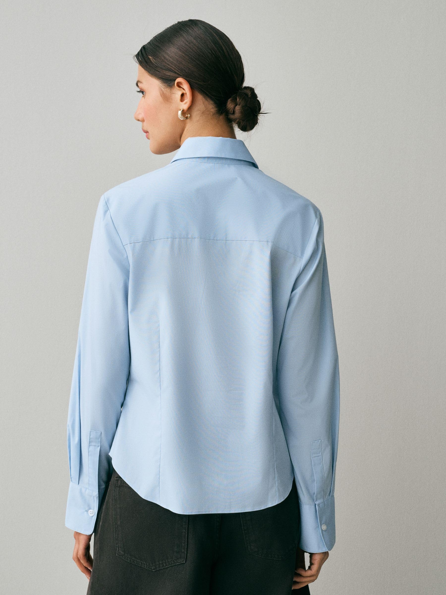 Next Basic camicia manica lunga donna taglia 36 confezione da 2 aderente