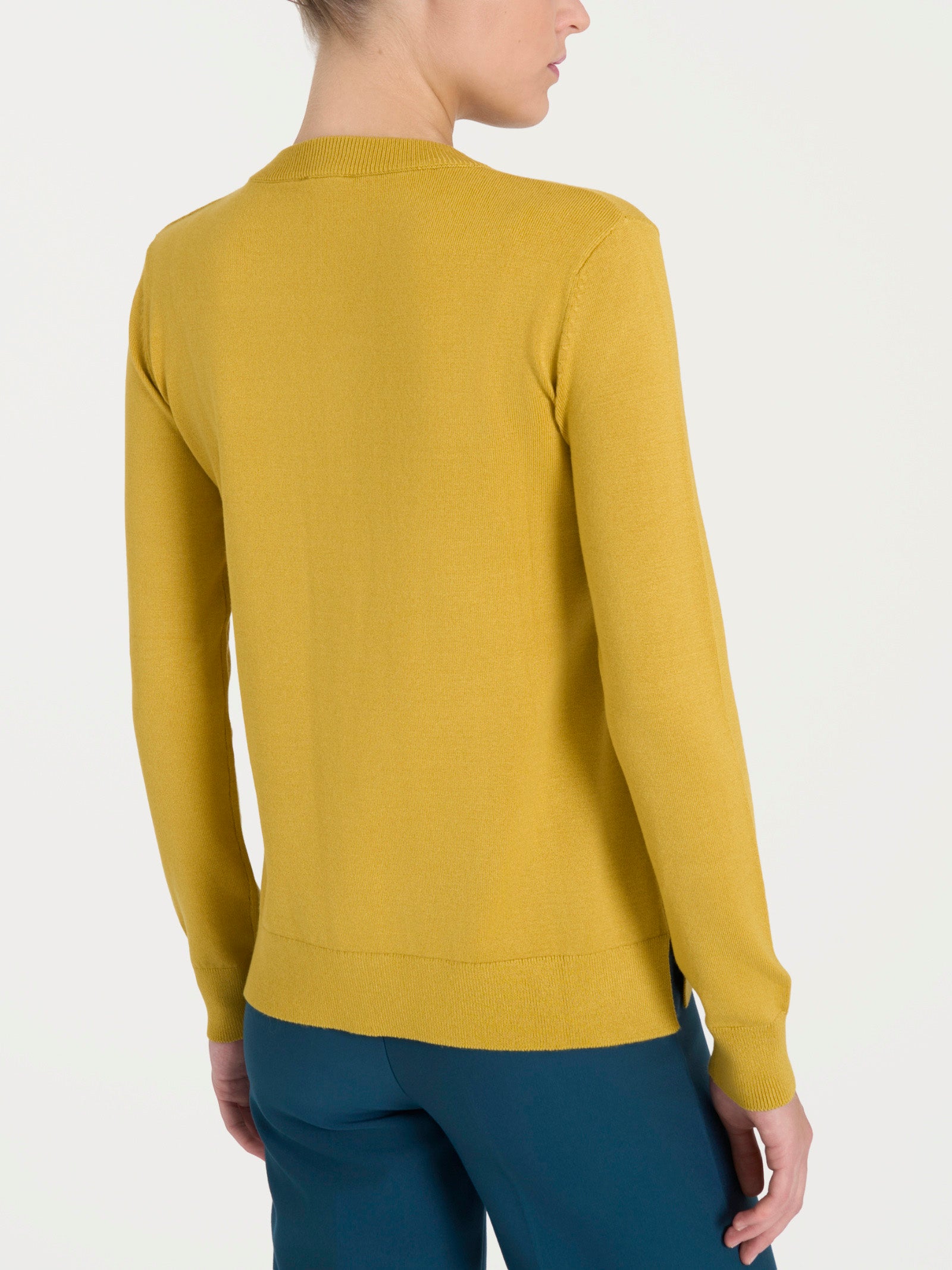 Ragno Four Seasons maglia scollo V Oil Yellow viscosa