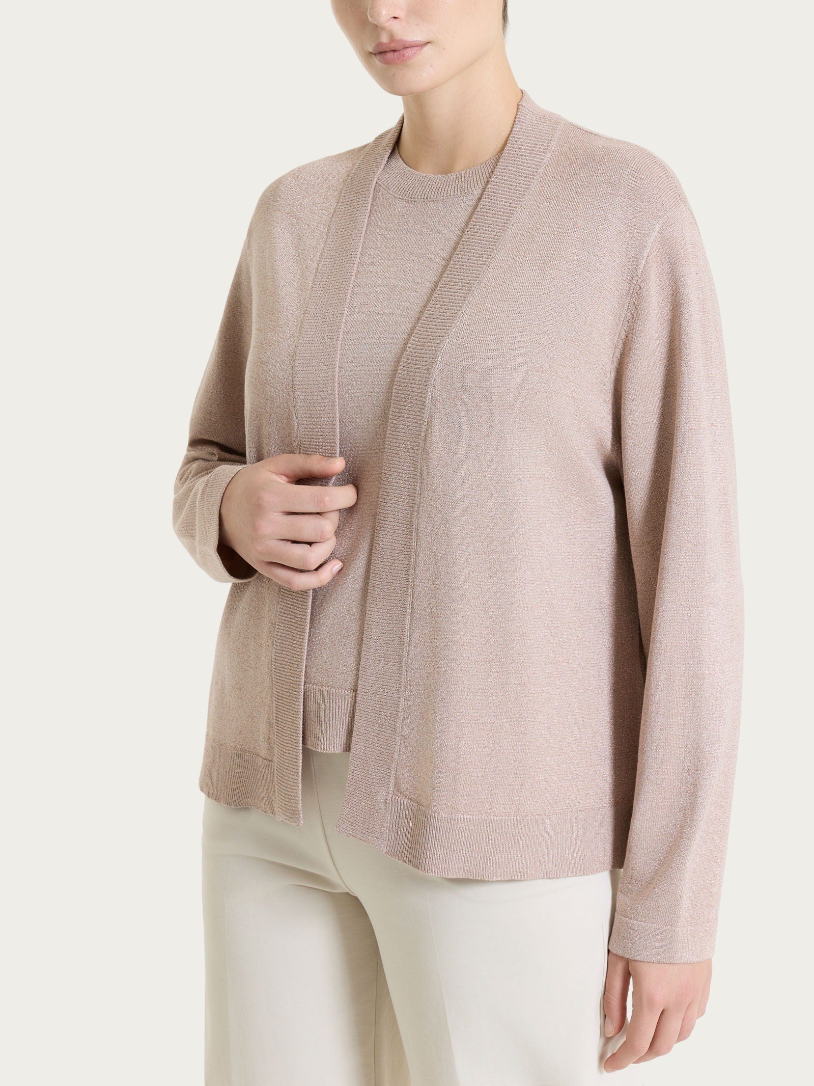 Ragno Summertime Cardigan lurex Sphinx aperto manica lunga