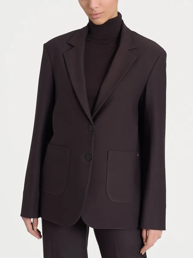 Ragno Compact Blazer Over Due Bottoni Chocolate Torte
