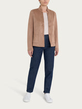 Ragno Eco Suede Short blazer giacca Warm Taupe due bottoni