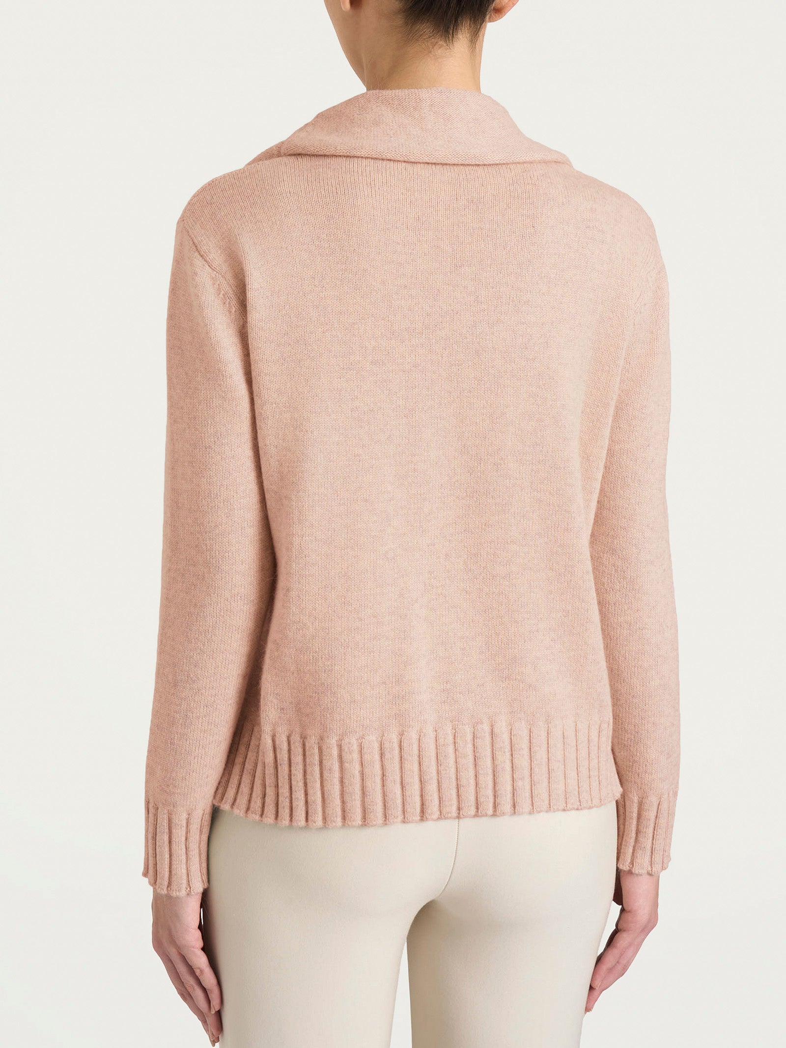 Ragno Natural Soft maglia collo ciambella Cameo Rose calda