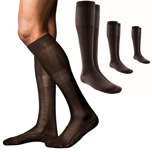 Lady C Dublo calze lunghe uomo misto lana 3 paia eleganti invernali