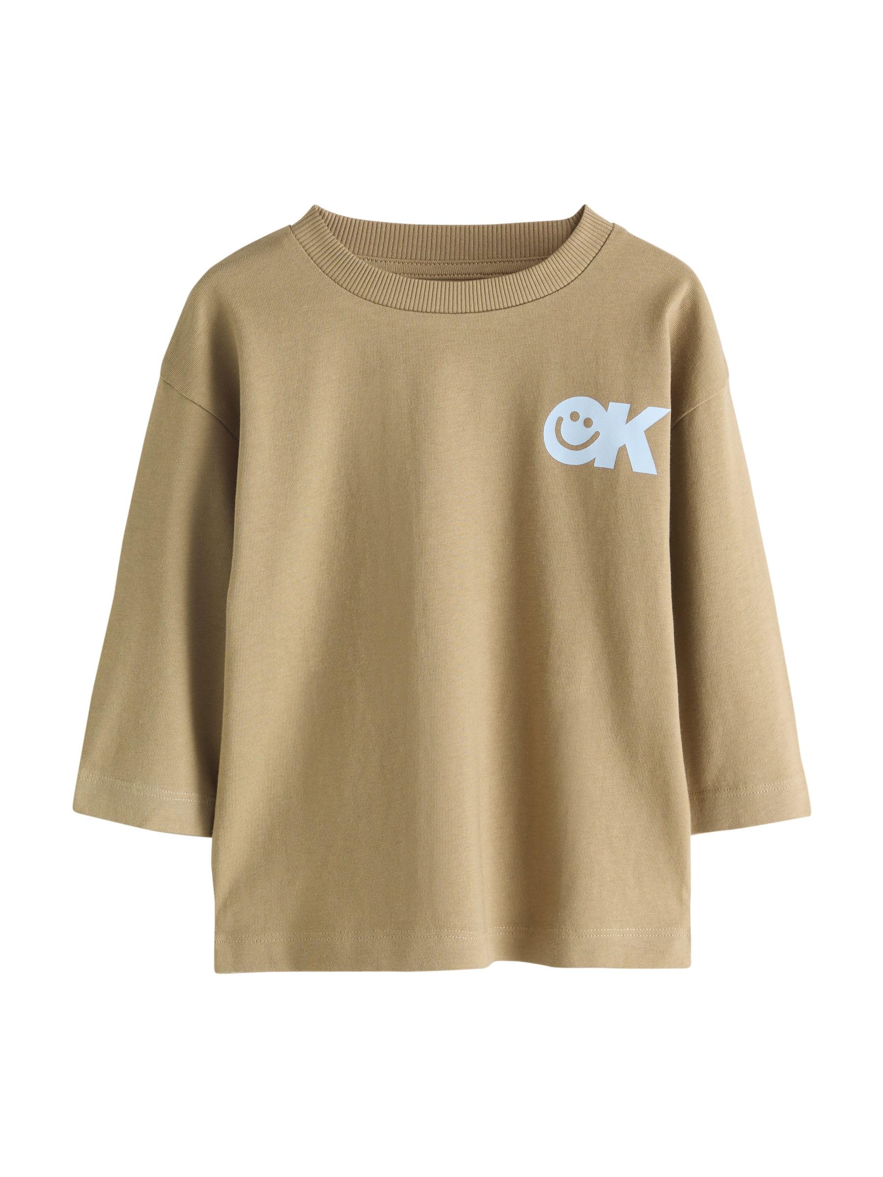 Geo Next magliette manica lunga ragazzo 5 pezzi cotone