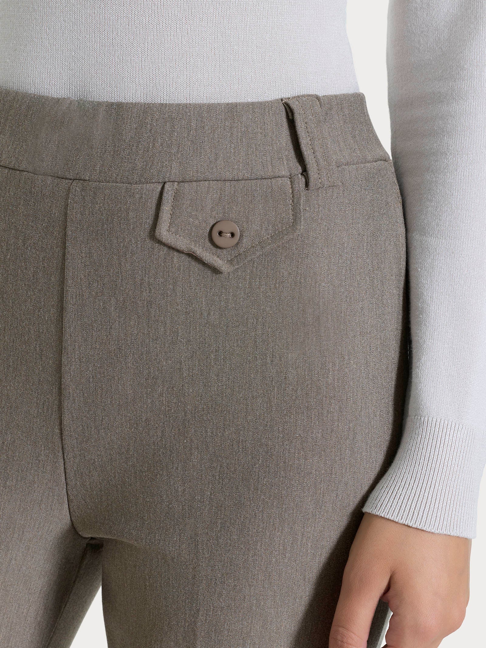Ragno Compact pantalone straight leg Glace' viscosa