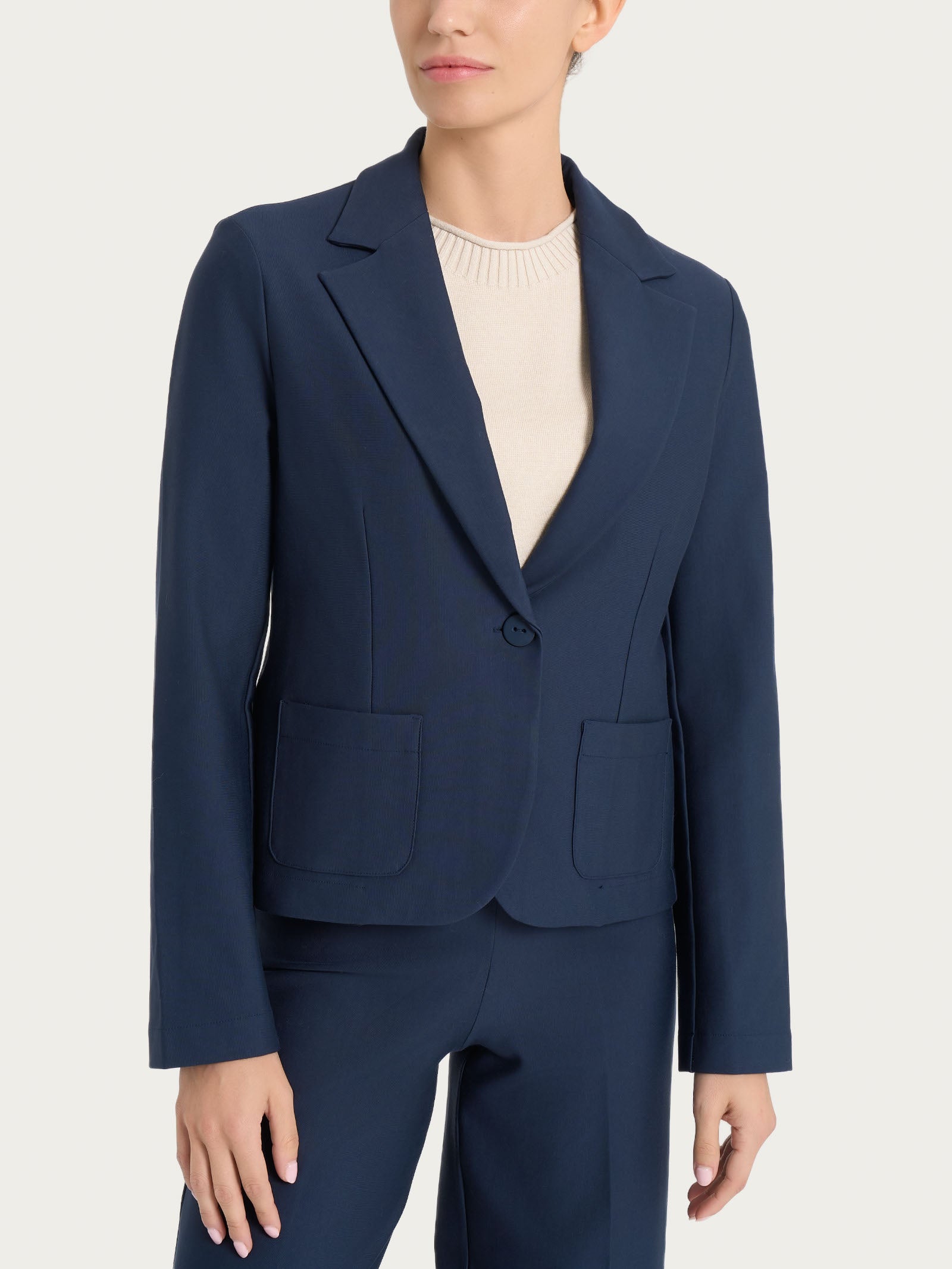 Ragno Compact Blazer corto 1 bottone giacca blu Persia regular