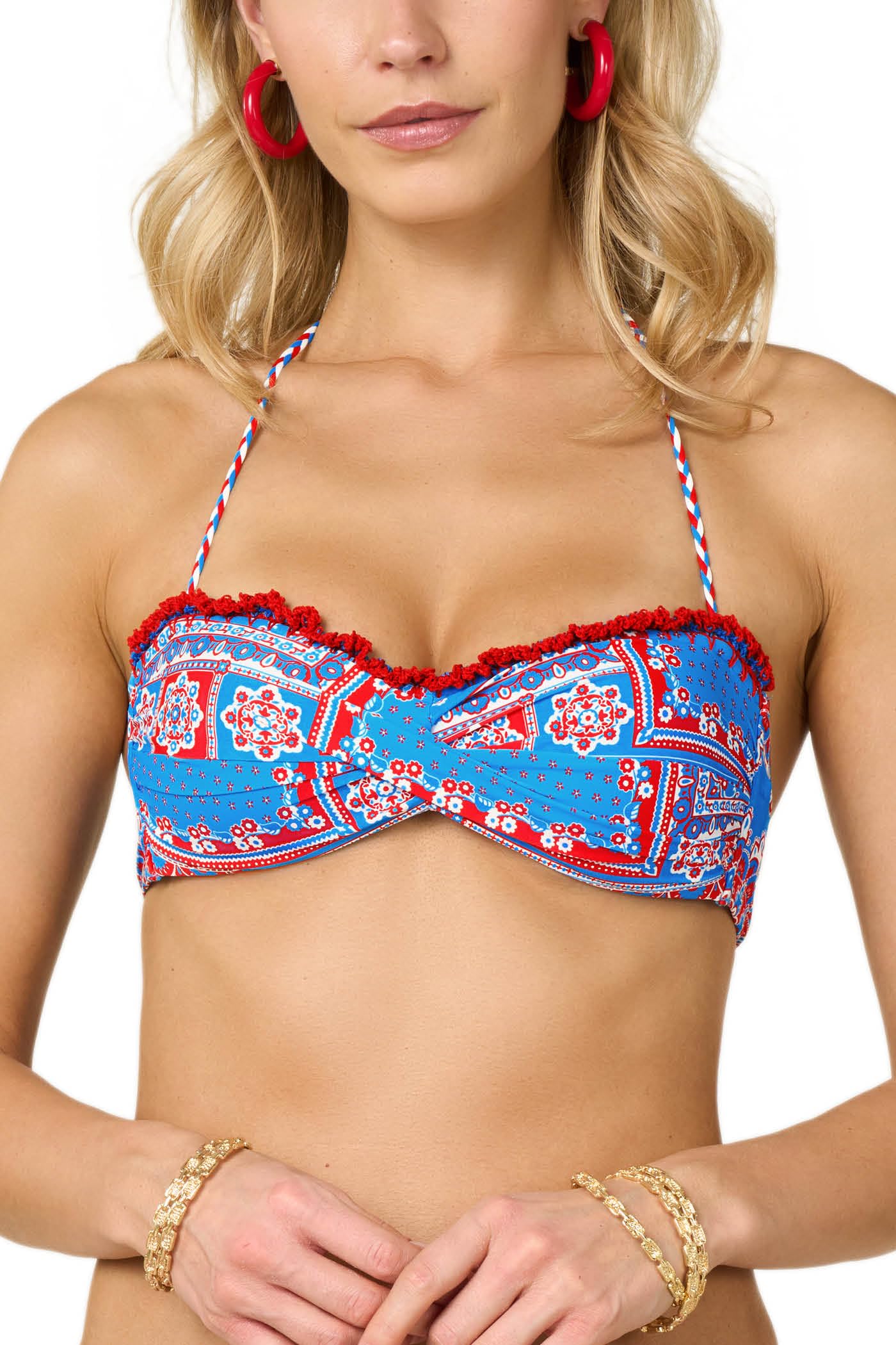 Goldenpoint Bandana Top Bikini Fascia Imbottito Multicolor