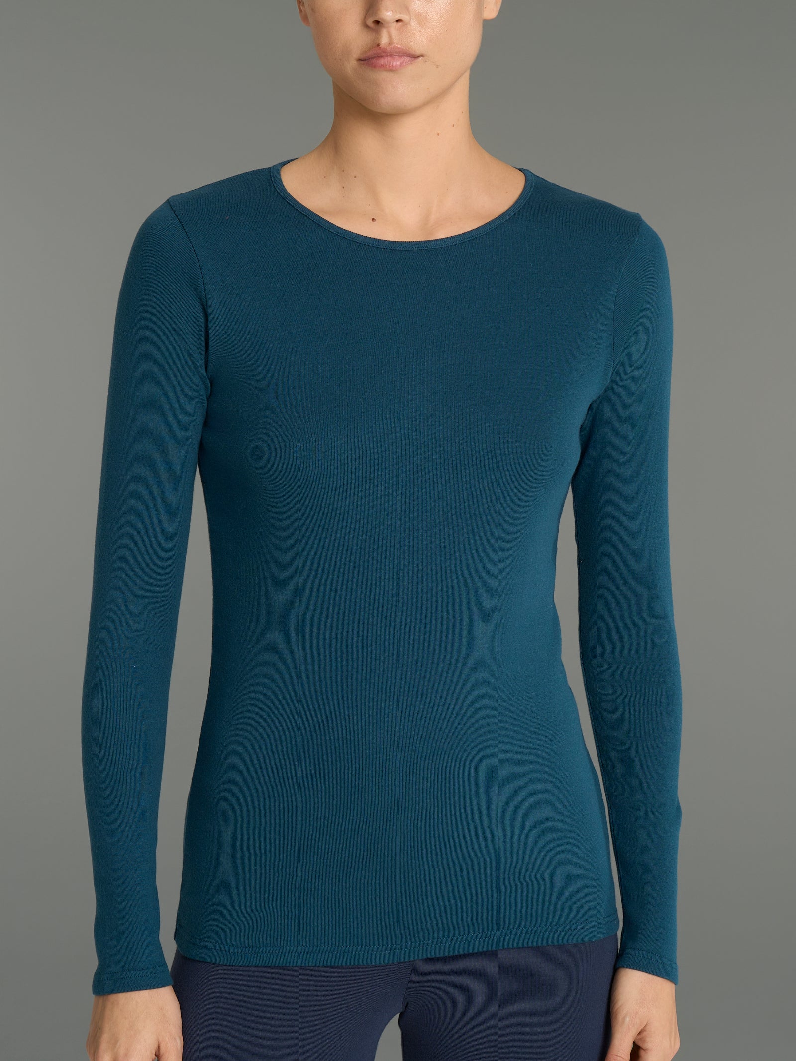 Ragno Thermo Cotton Maglia Girocollo Blu Reflecting Pond