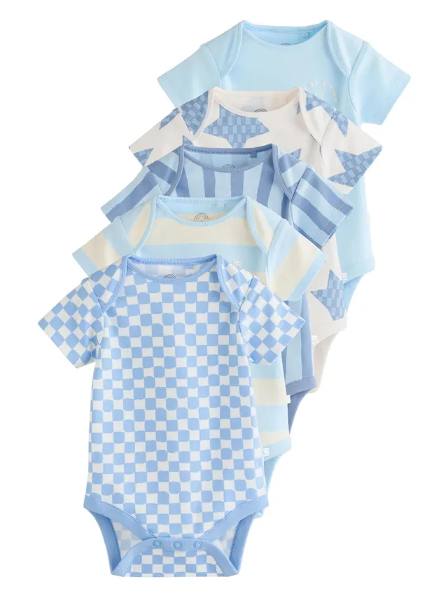 Next Body Neonato Maniche Corte 5 Pezzi Cotone Blu