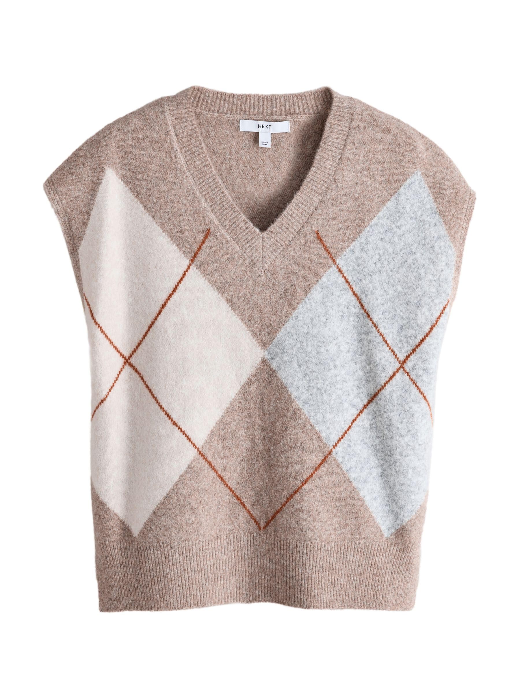 Next canotta M blu argyle in cotone comoda