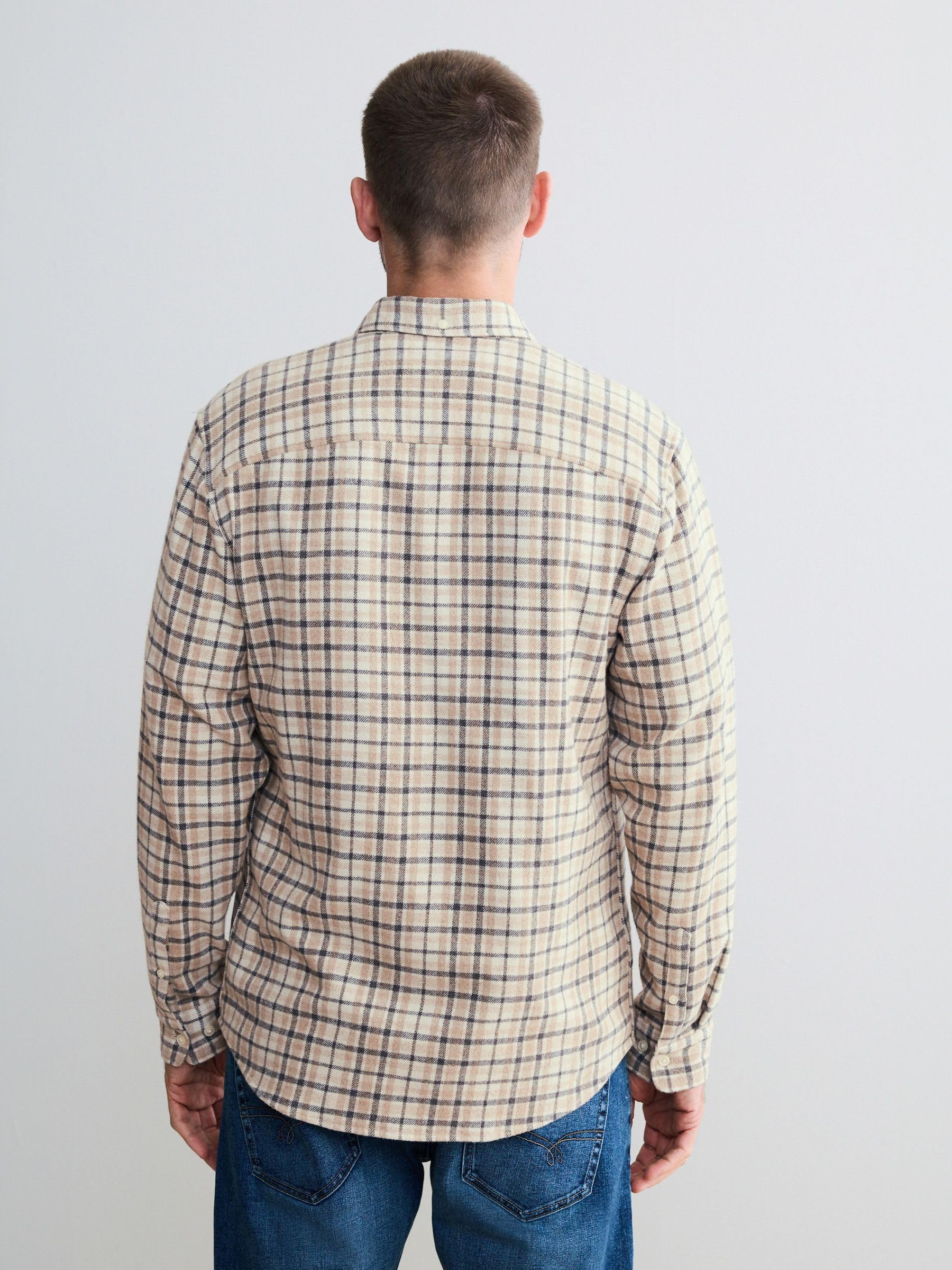 Next Signature camicia uomo quadri maniche lunghe M comoda