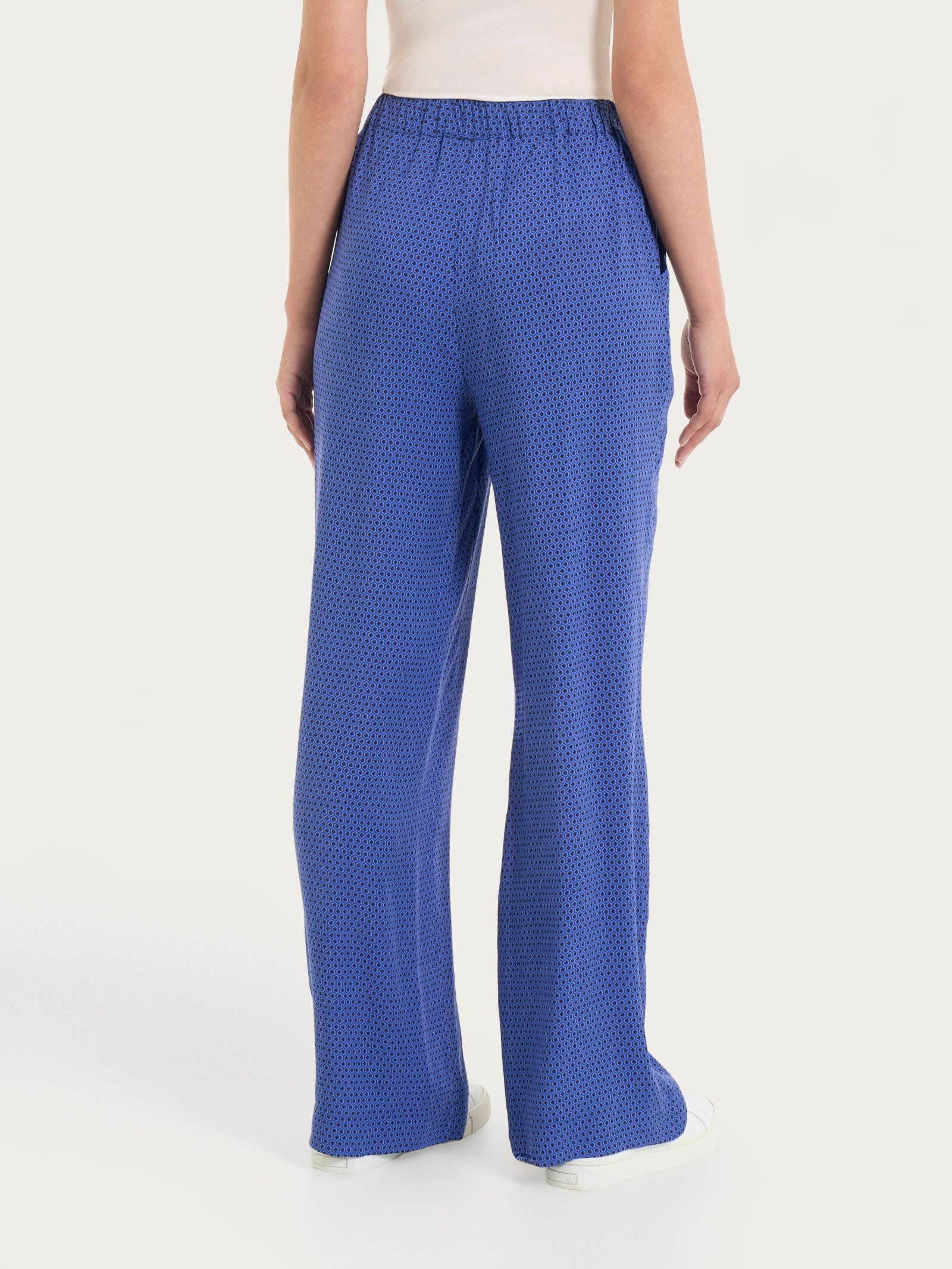 Ragno EcoSeta Pantalone Ampio Dazzling Blue wide leg
