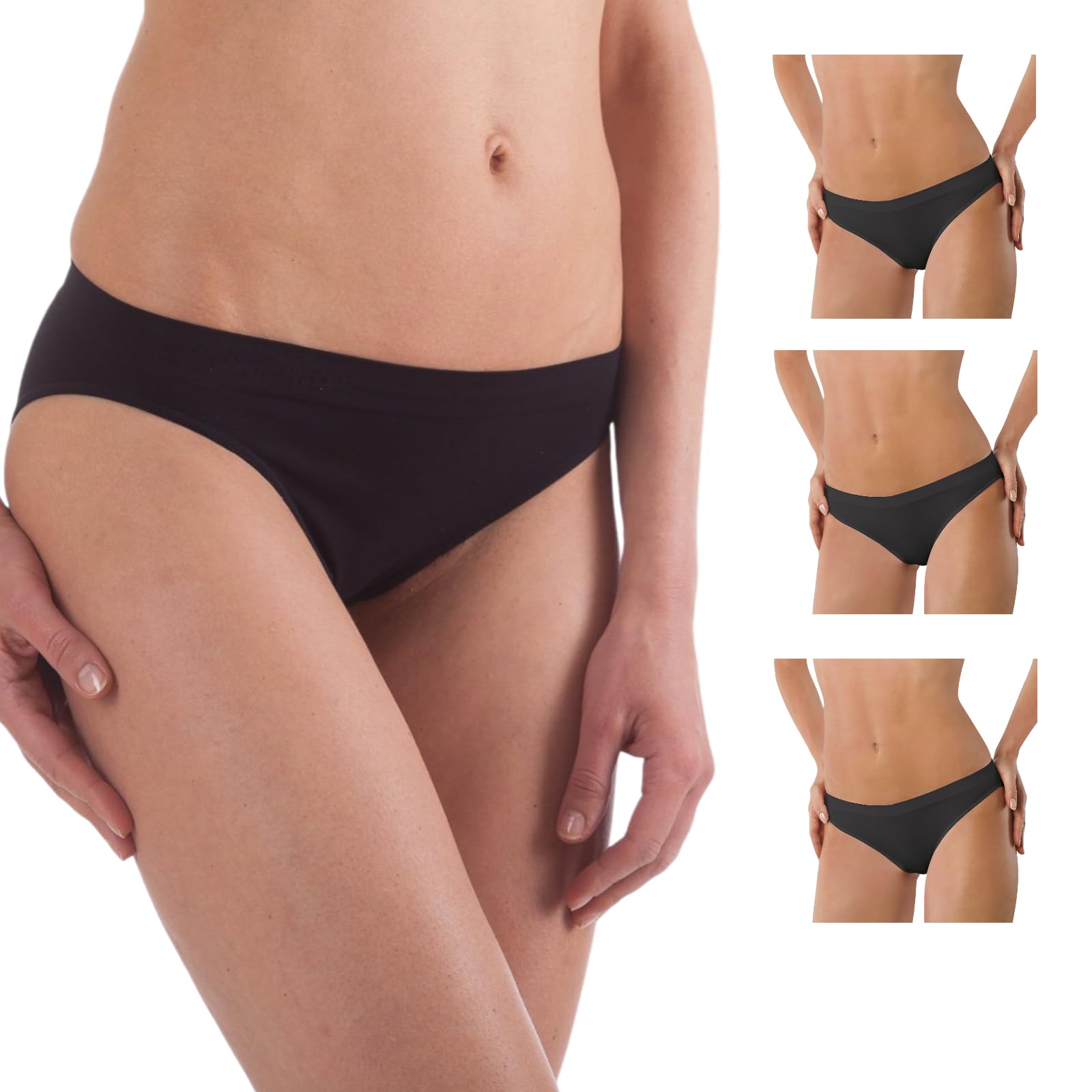 Lady C Slip Vita Bassa Microfibra Bianchi 3 Pezzi S-M