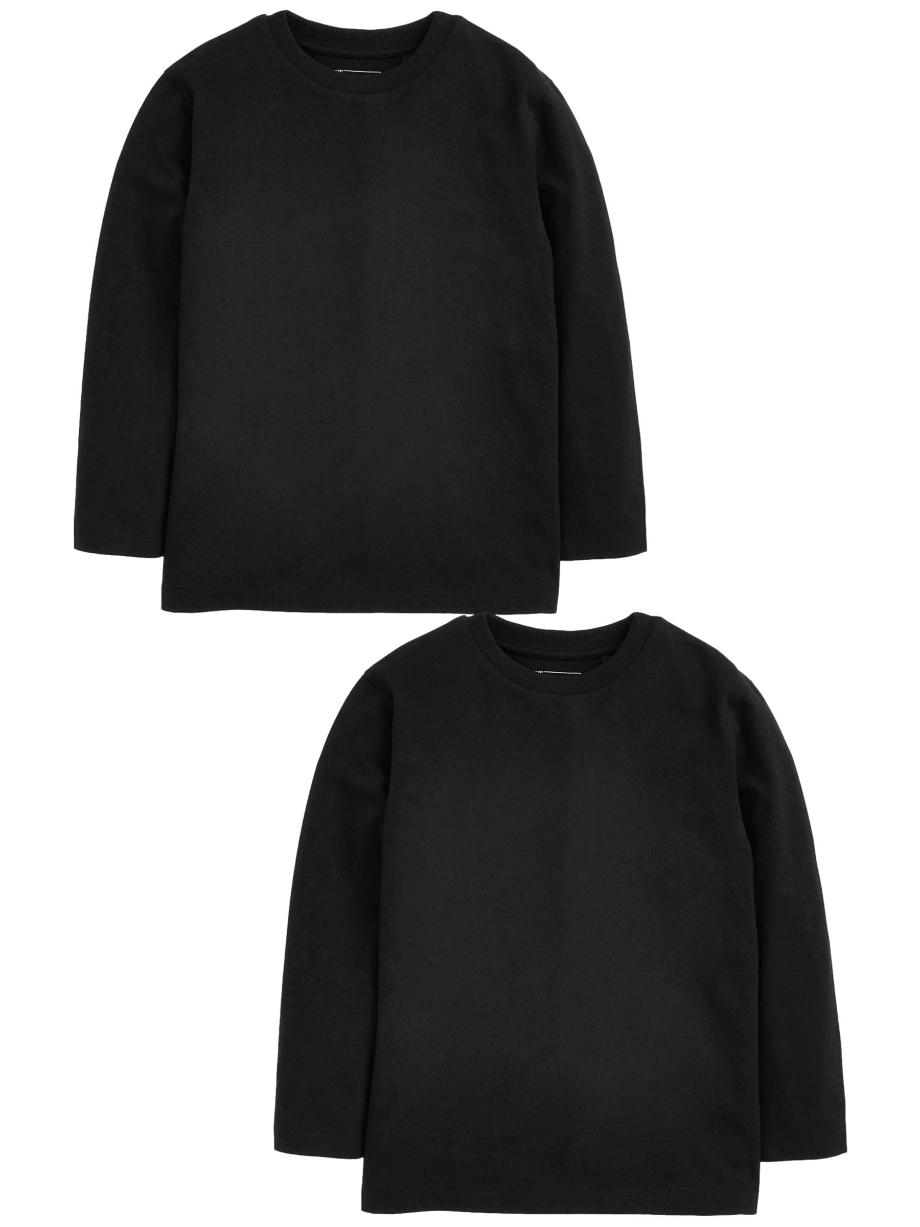 Next ragazzo magliette maniche lunghe bianche 2 pezzi cotone