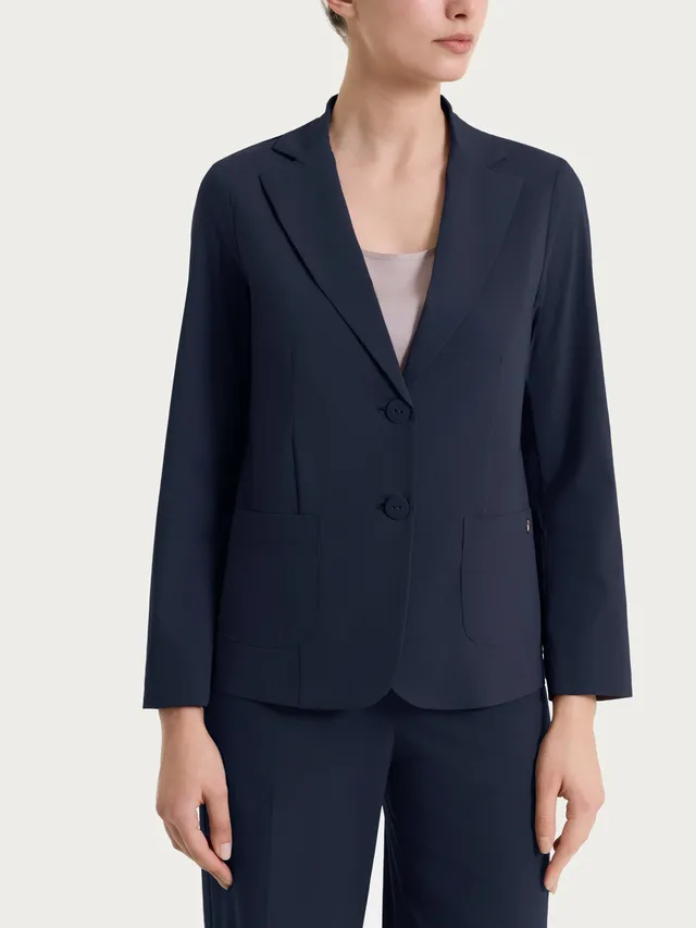 Ragno Super Fresh Blazer Due Bottoni Bleu in cotone