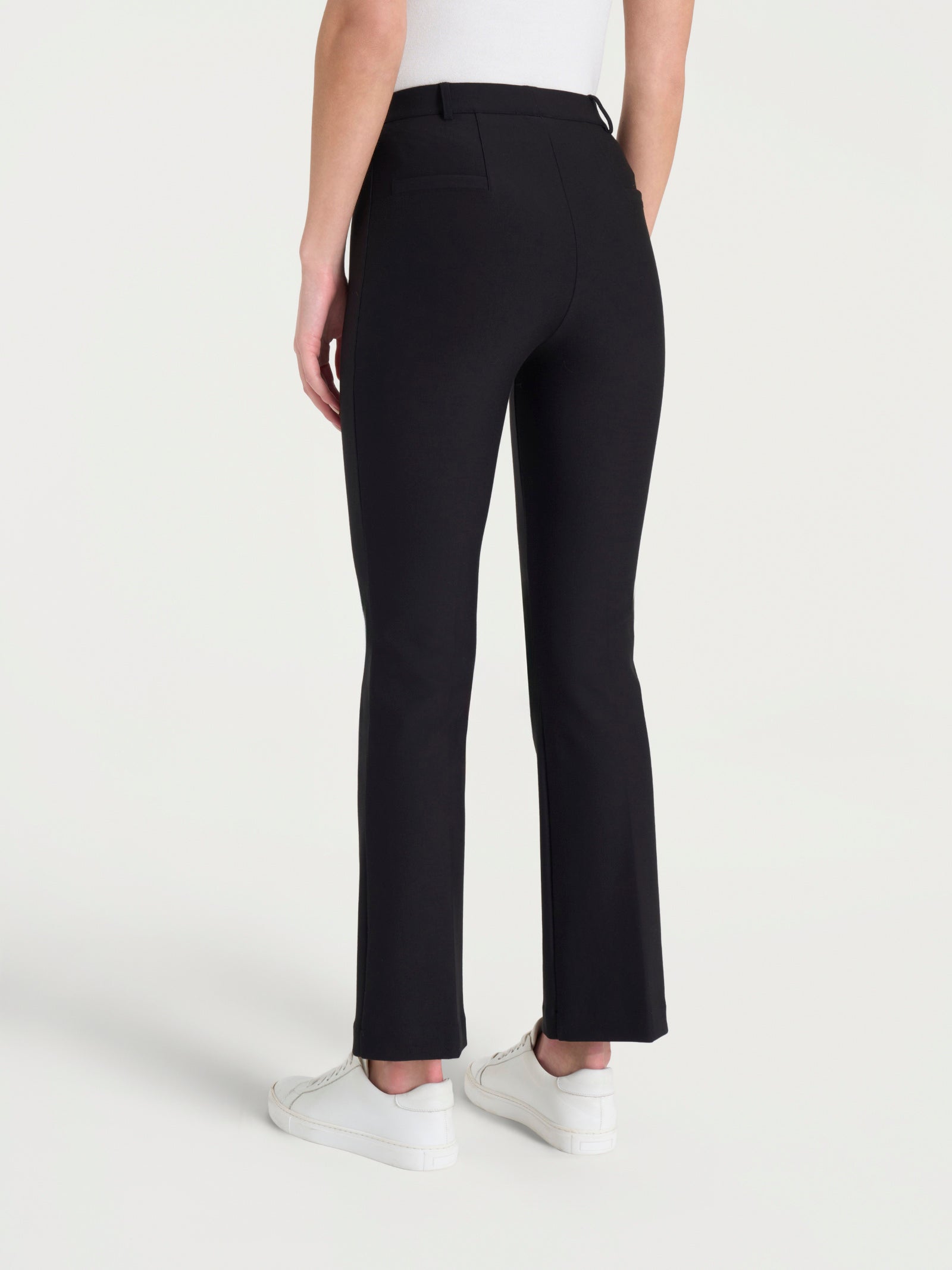 Ragno Compact Pantalone Flare Caviglia Nero Elasticizzato