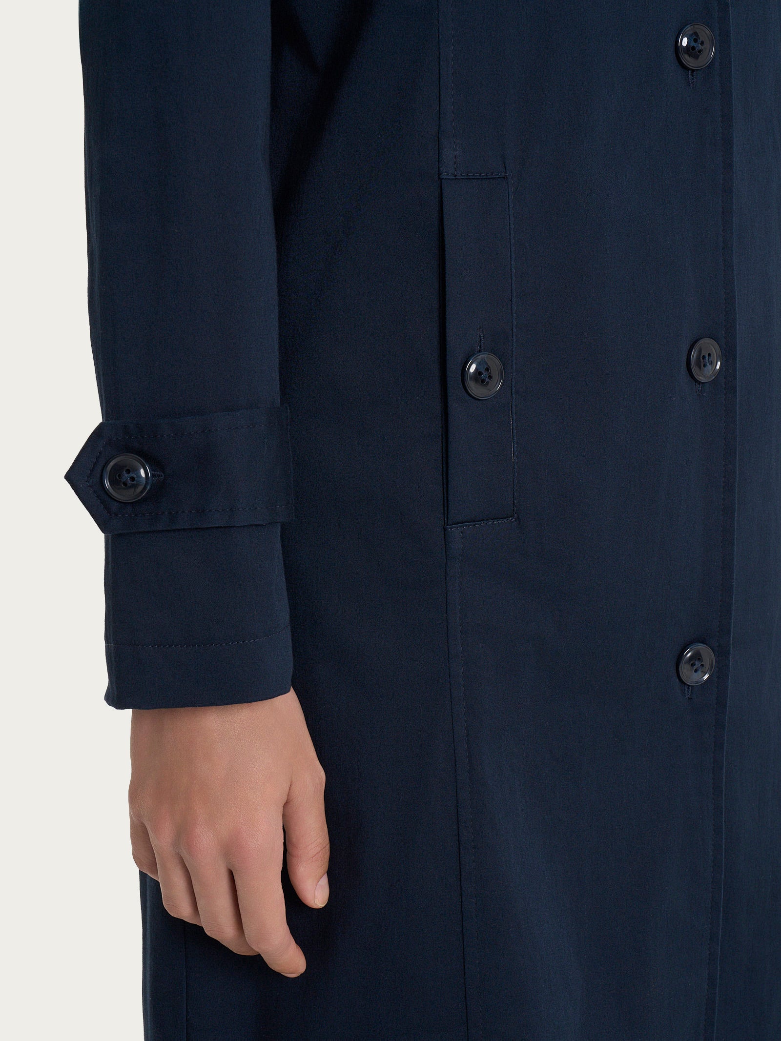 Ragno Satin Power trench lungo donna blu idrorepellente