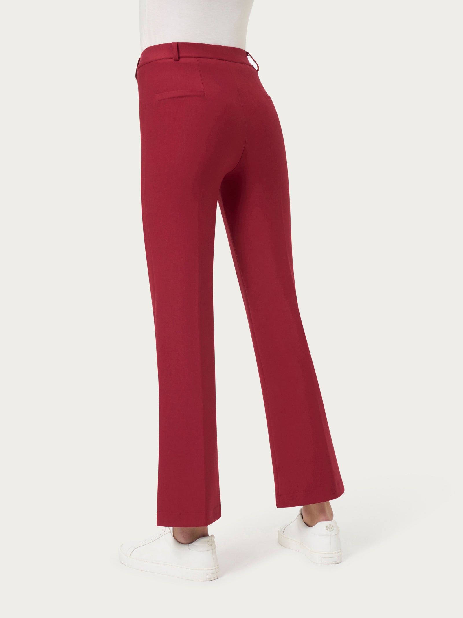 Ragno Compact Pantalone Flare Caviglia Rosso Elastico