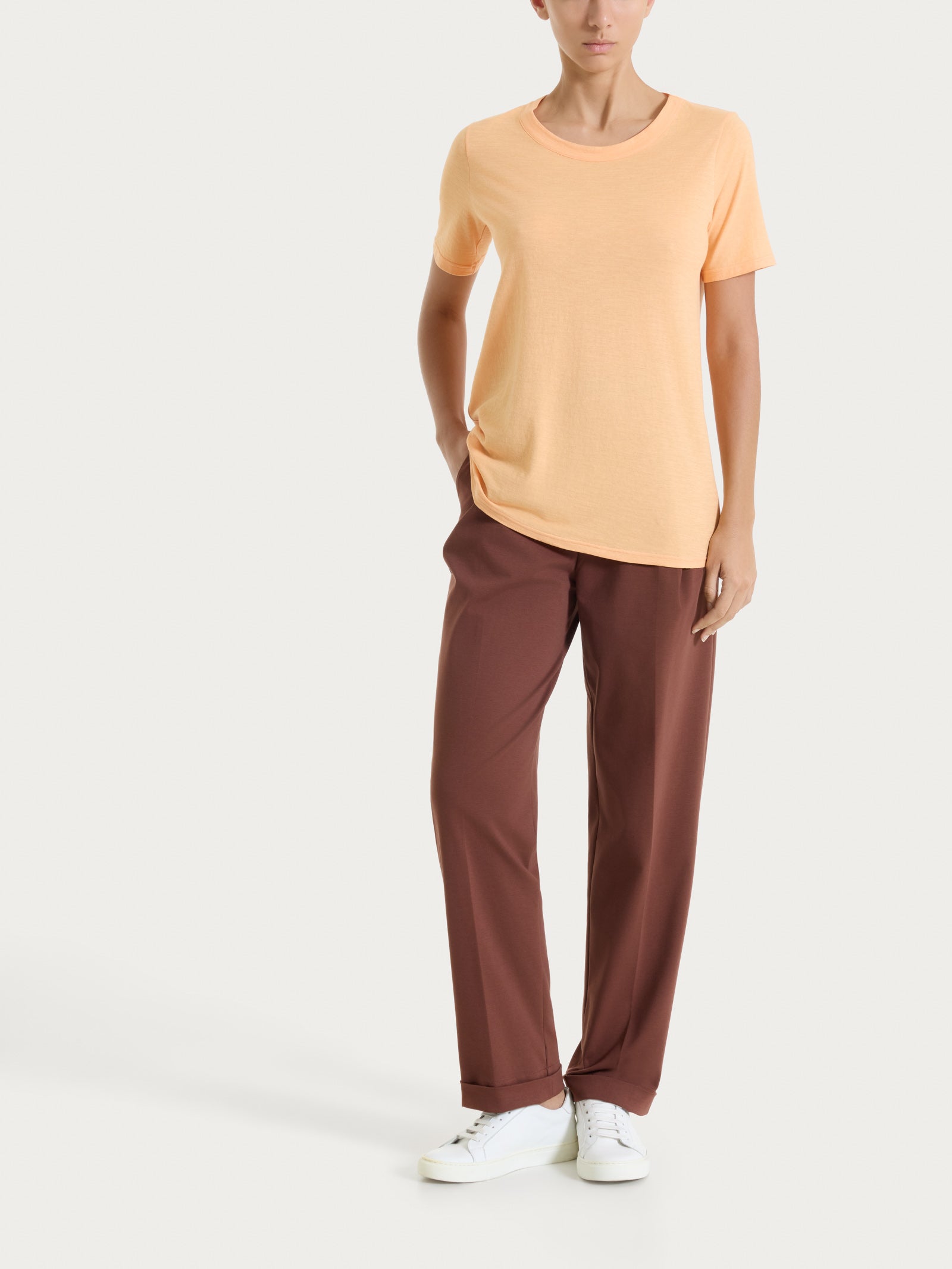Ragno Compact Light Pantalone Carota Donna Cappuccino
