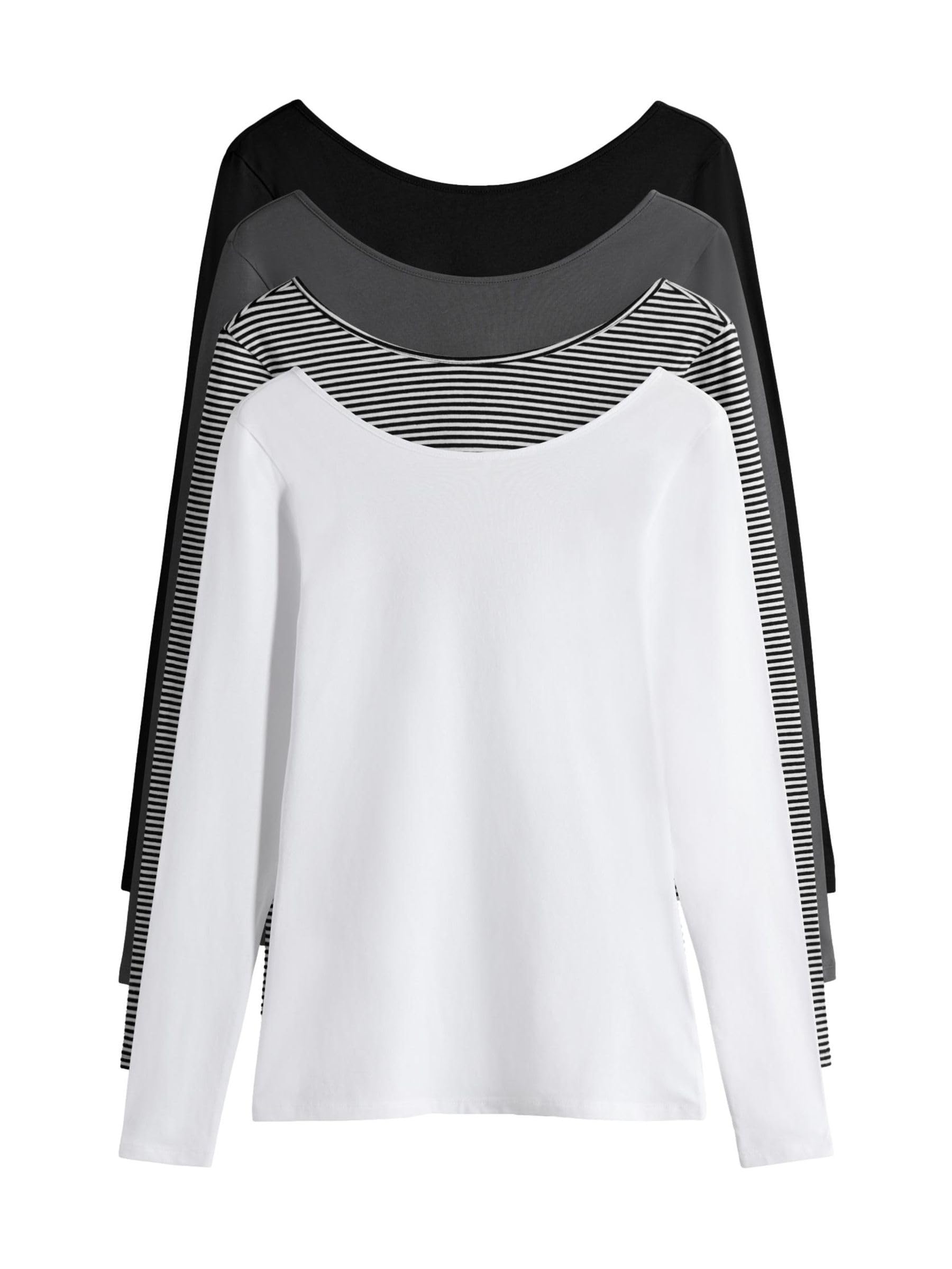 Next The Set maglietta manica lunga donna pack 4 scollo