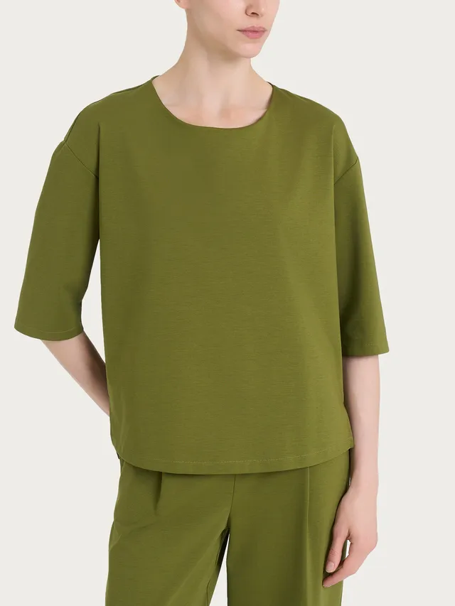 Ragno Compact Light maglia girocollo Sphagnum 3/4