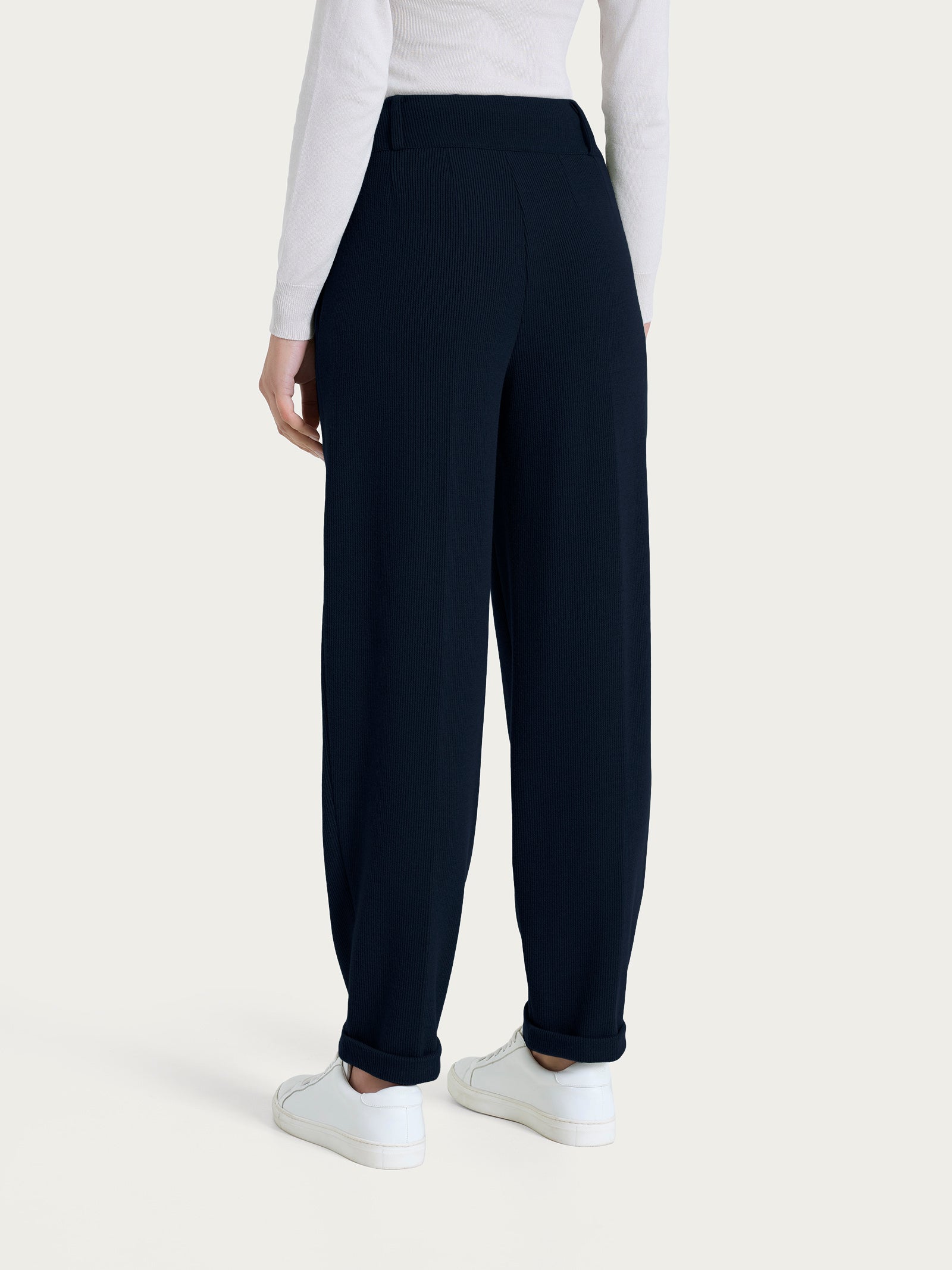 Ragno Relaxed Wardrobe pantalone carota Velvet blu tapered