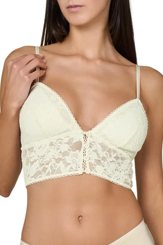Goldenpoint Dreamland top pizzo floreale imbottito