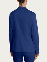 Ragno Satin Power blazer due bottoni donna blueberry cotone
