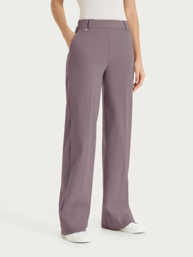 Ragno Compact Light Pantalone ampio tasche plum truffle