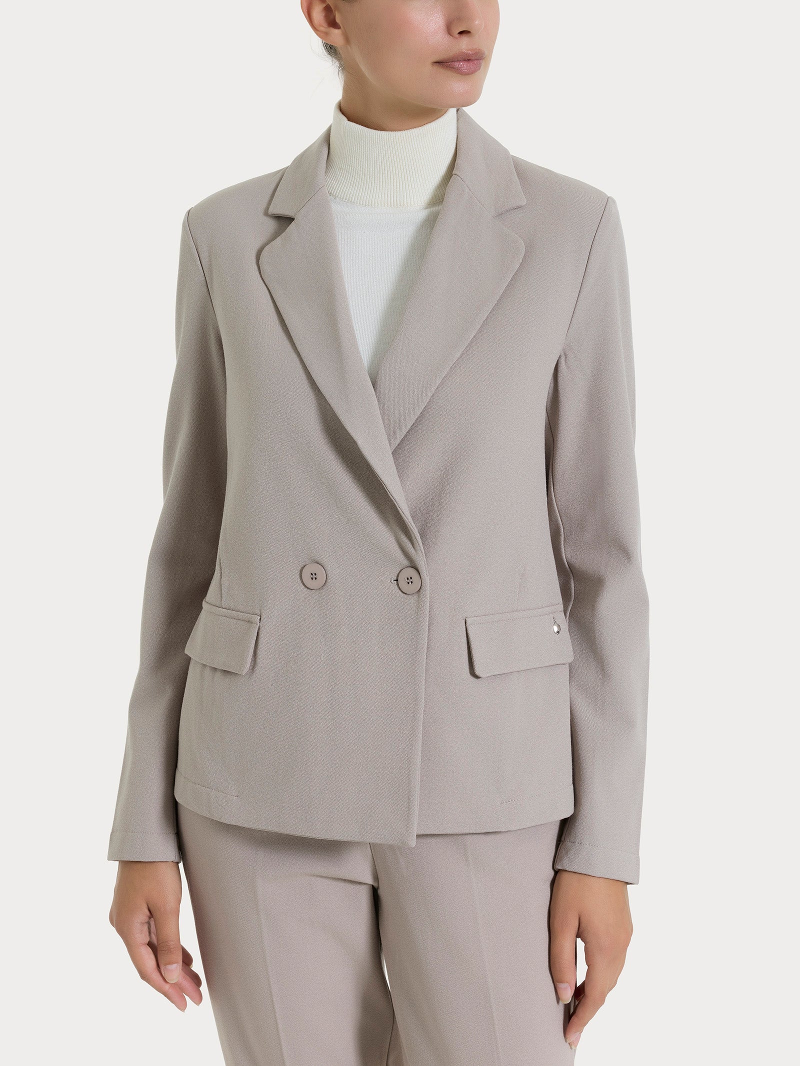 Ragno Flanel Twill Blazer Doppio Petto Nude Donna