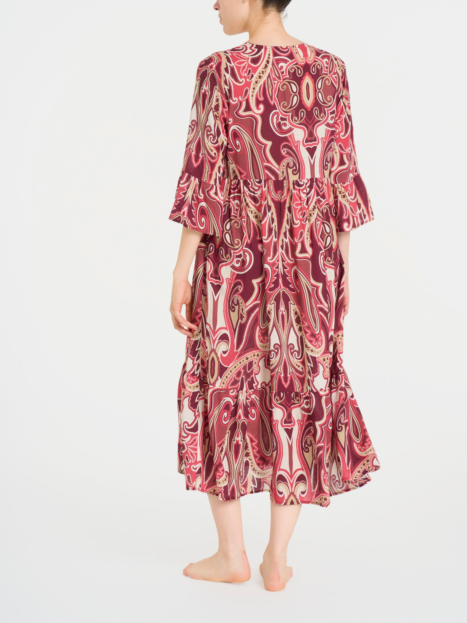 Ragno EcoSeta Abito lungo donna Fant. Rasperry Wine