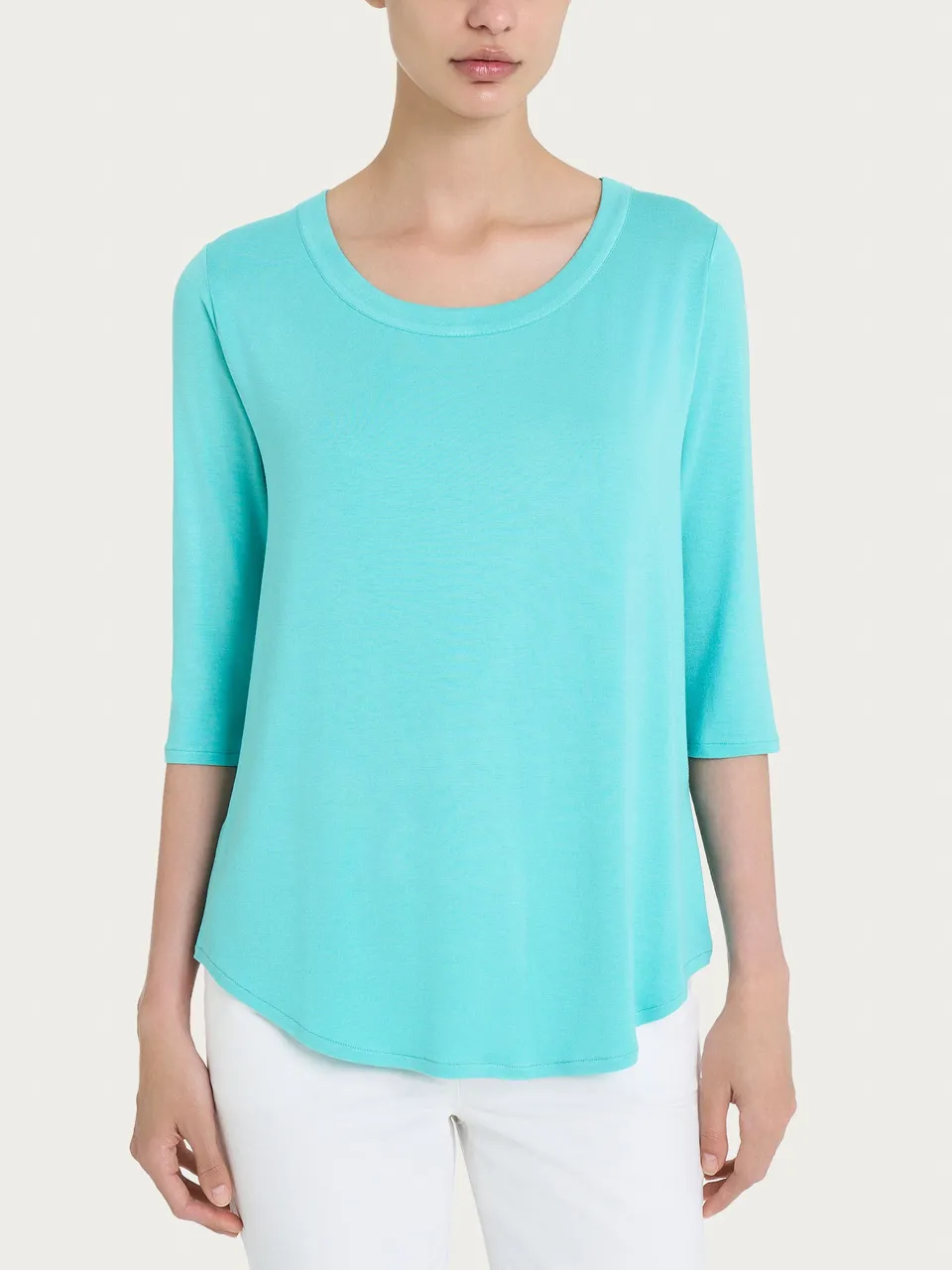 Ragno Viscosa Summer maglietta girocollo pool blue fresca