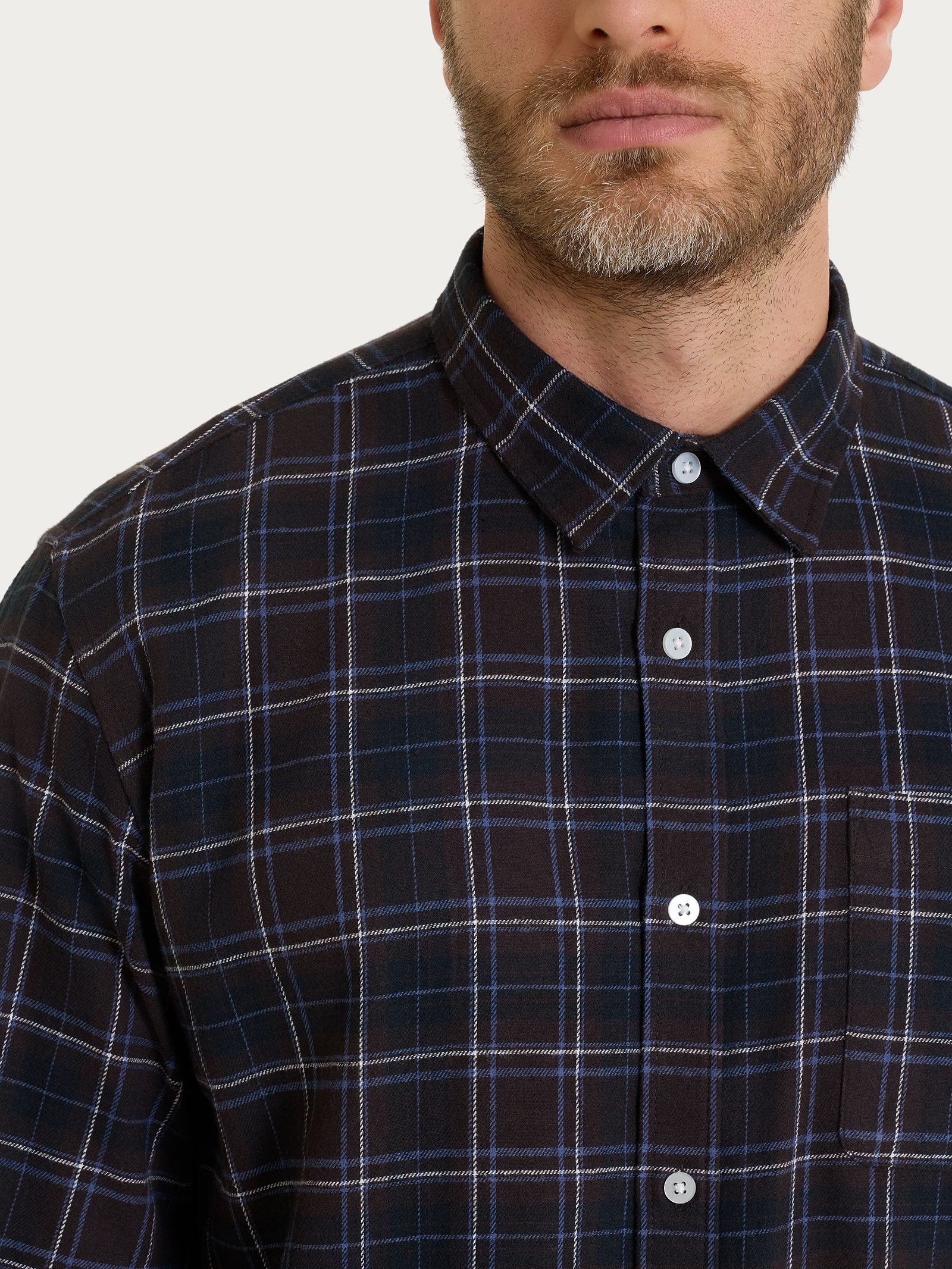 Ragno Cotton Flannel camicia tartan chocolate flanella