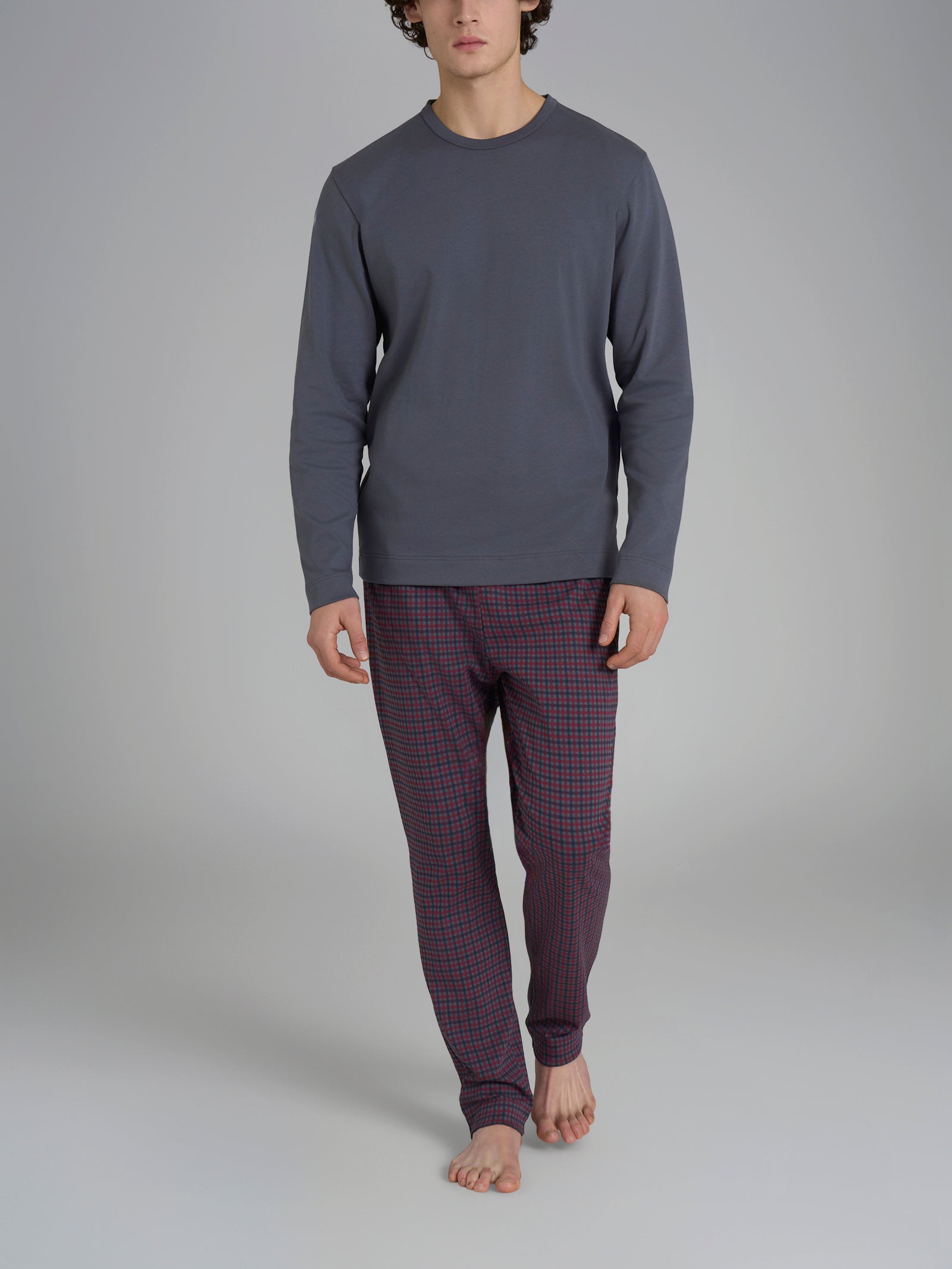 Ragno Pigiama Lungo Girocollo uomo cotone tartan Turbulence
