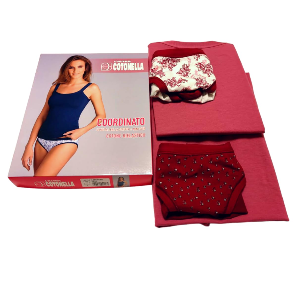 Cotonella completino canotta e slip malva XL
