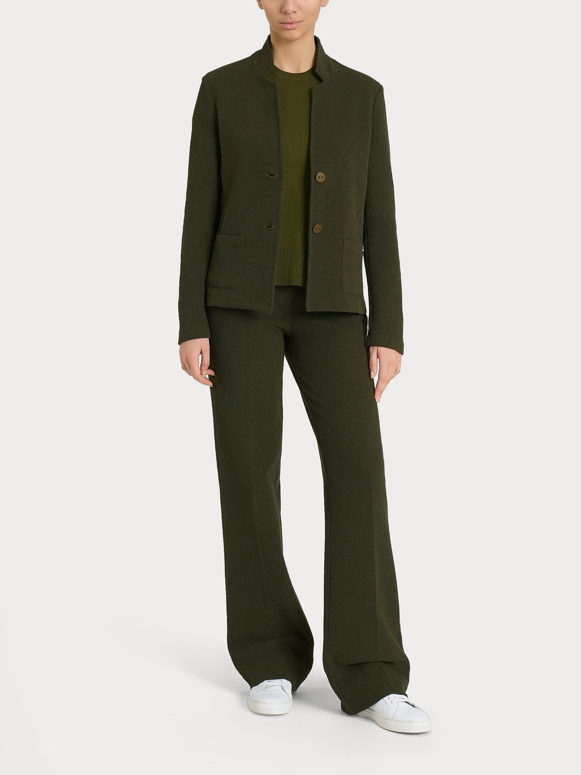 Ragno Relaxed Wardrobe Blazer Corto Verde Scuro Pile