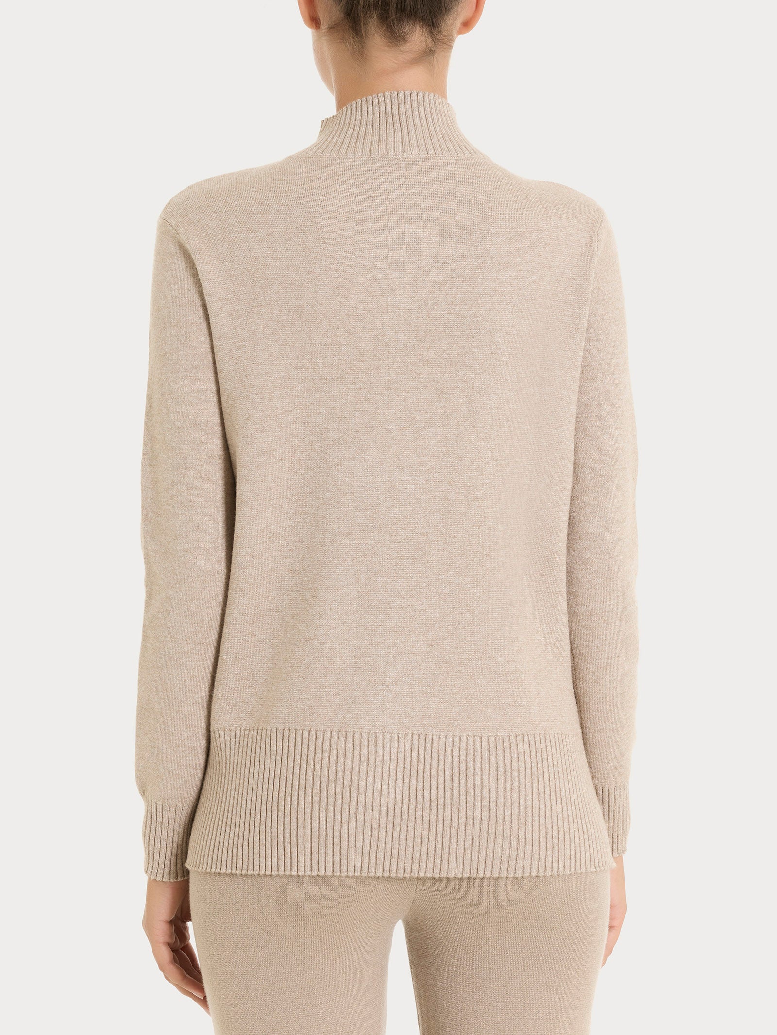 Ragno Super Soft Cardigan Zip Cammello Mel. misto viscosa