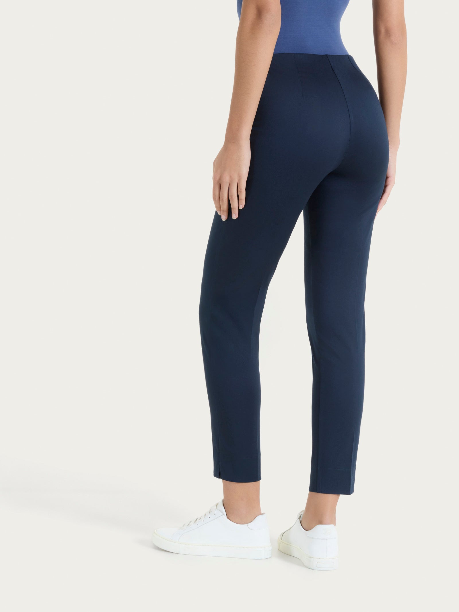 Ragno Satin Power Pantalone Capri con Spacchetti Bleu Cotone