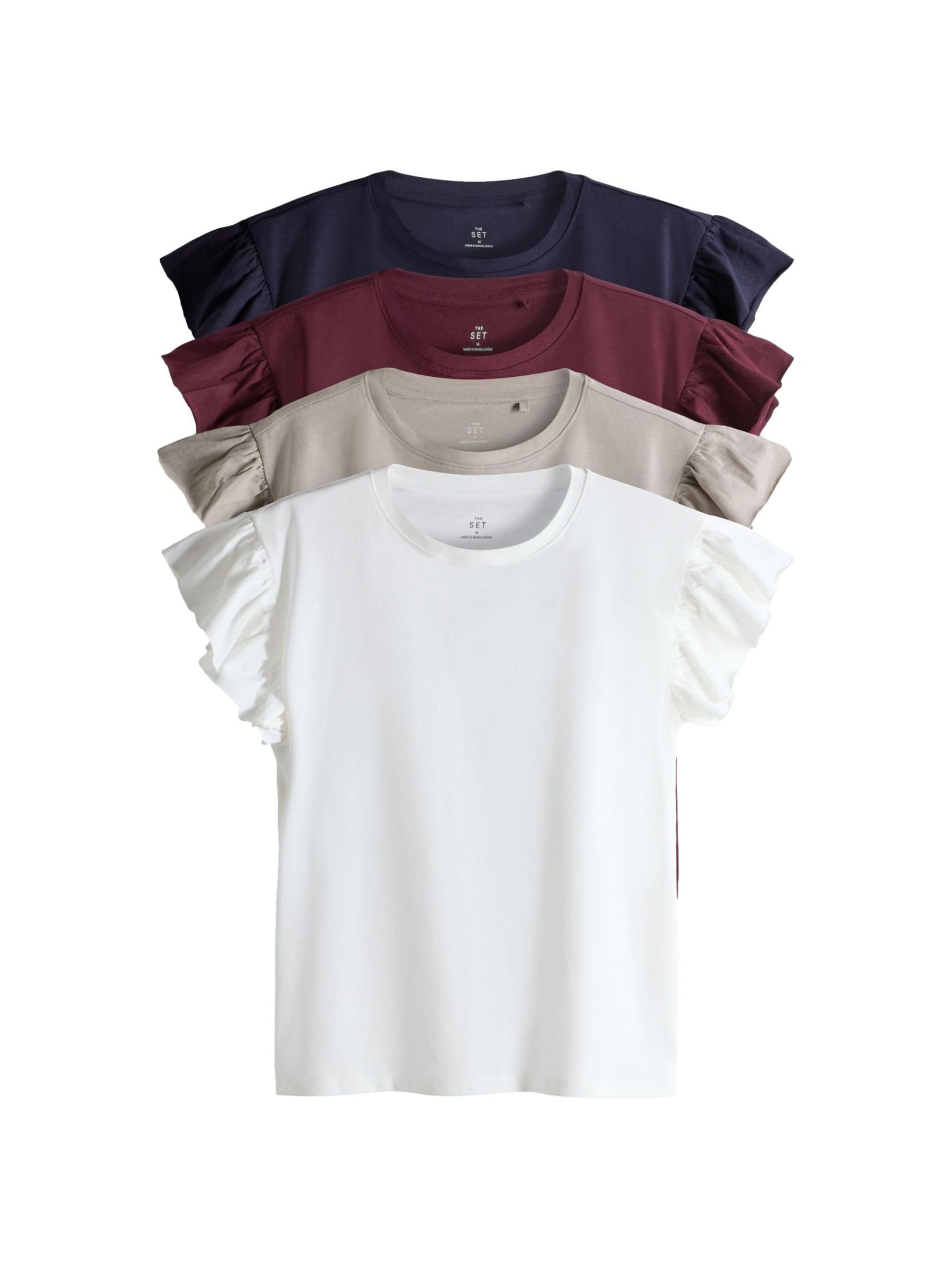 Geo Next The Set magliette volant donna 4 pezzi manica corta