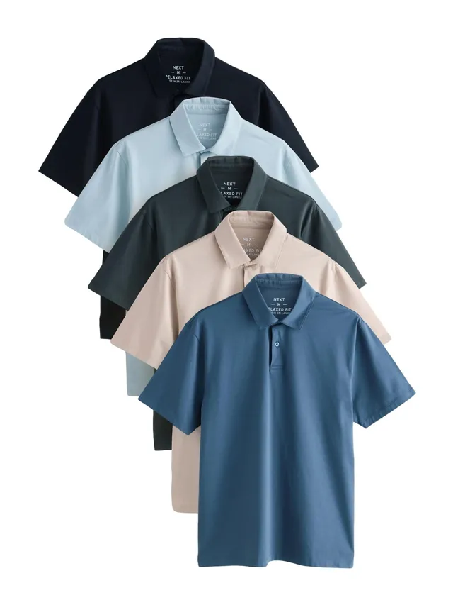 Next Motionflex polo uomo maniche corte confezione da 5 jersey